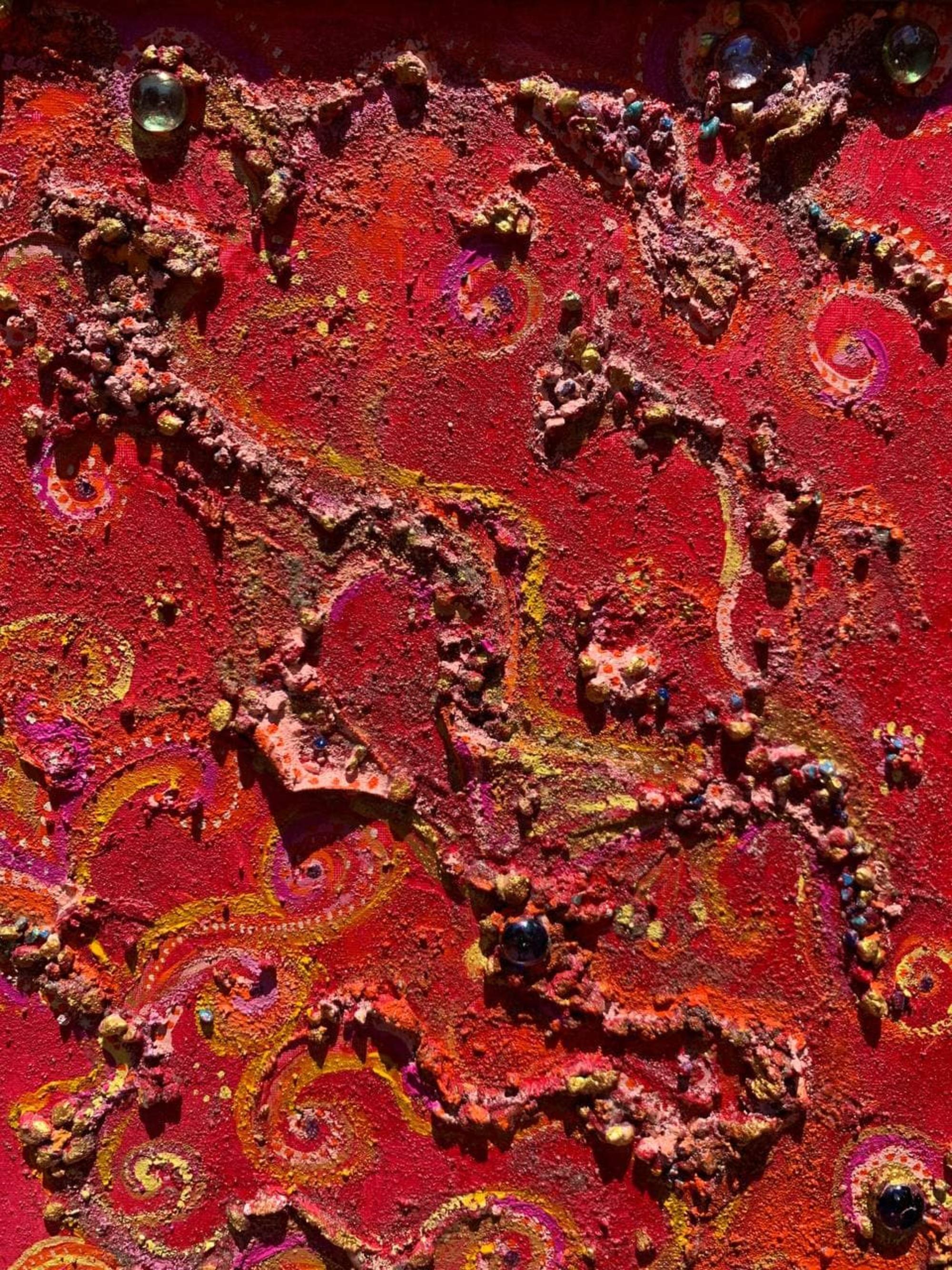 Pintura abstracta texturizada sobre lienzo de Serg Graff 