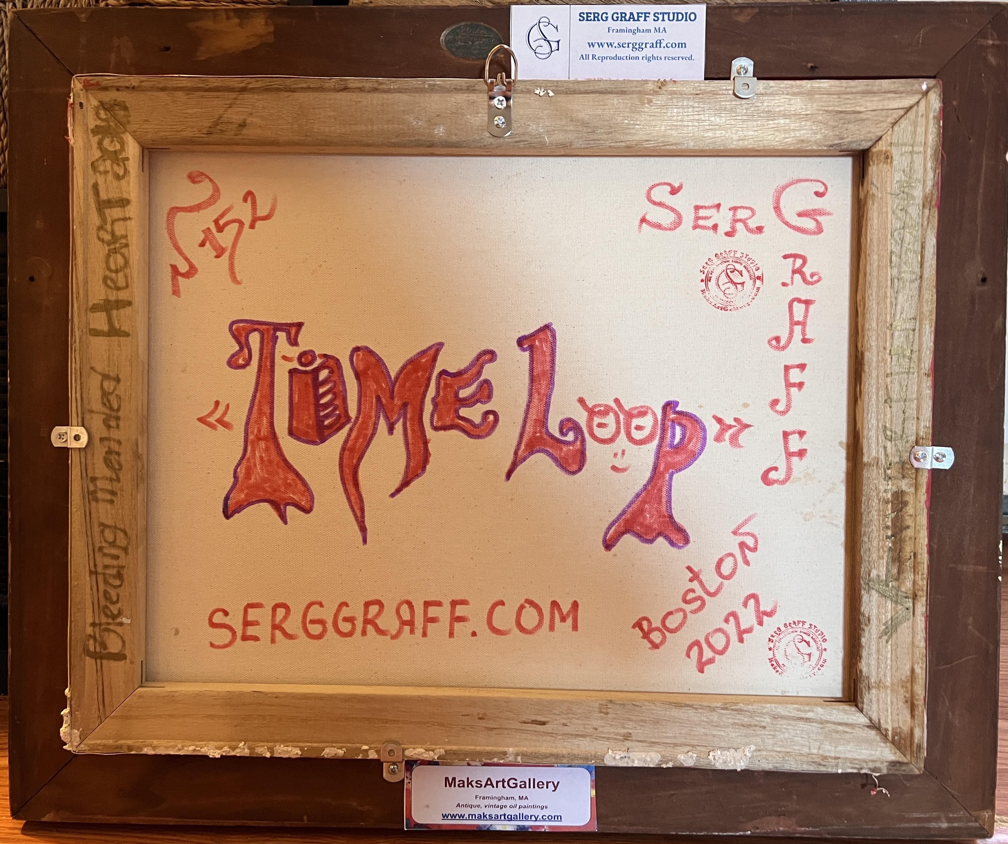 Texturierte abstrakte Malerei auf Leinwand von Serg Graff, 