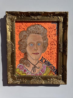Textured Painting on Canvas by Serg Graff Portrait of Elizabeth Hamilton