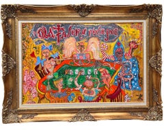 Unique Large Painting on canvas by Serg Graff "Card Sharping".