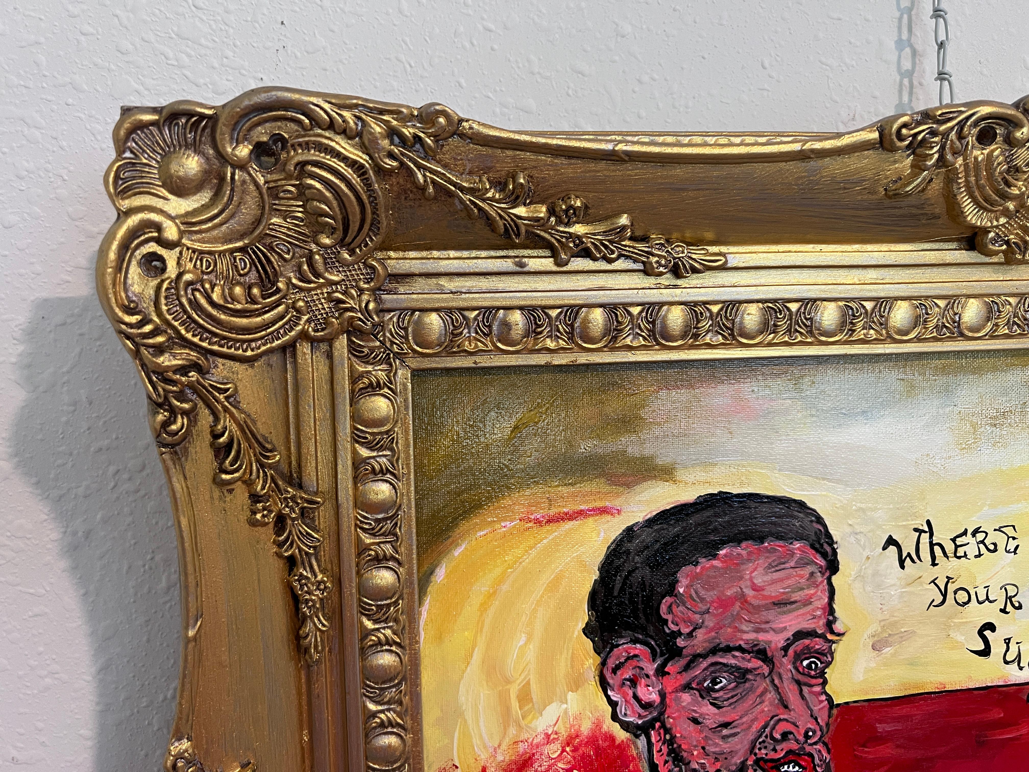 Einzigartiges Originalgemälde auf Leinwand von Serg Graff, COA „ Trump Peace Deal“, COA im Angebot 4