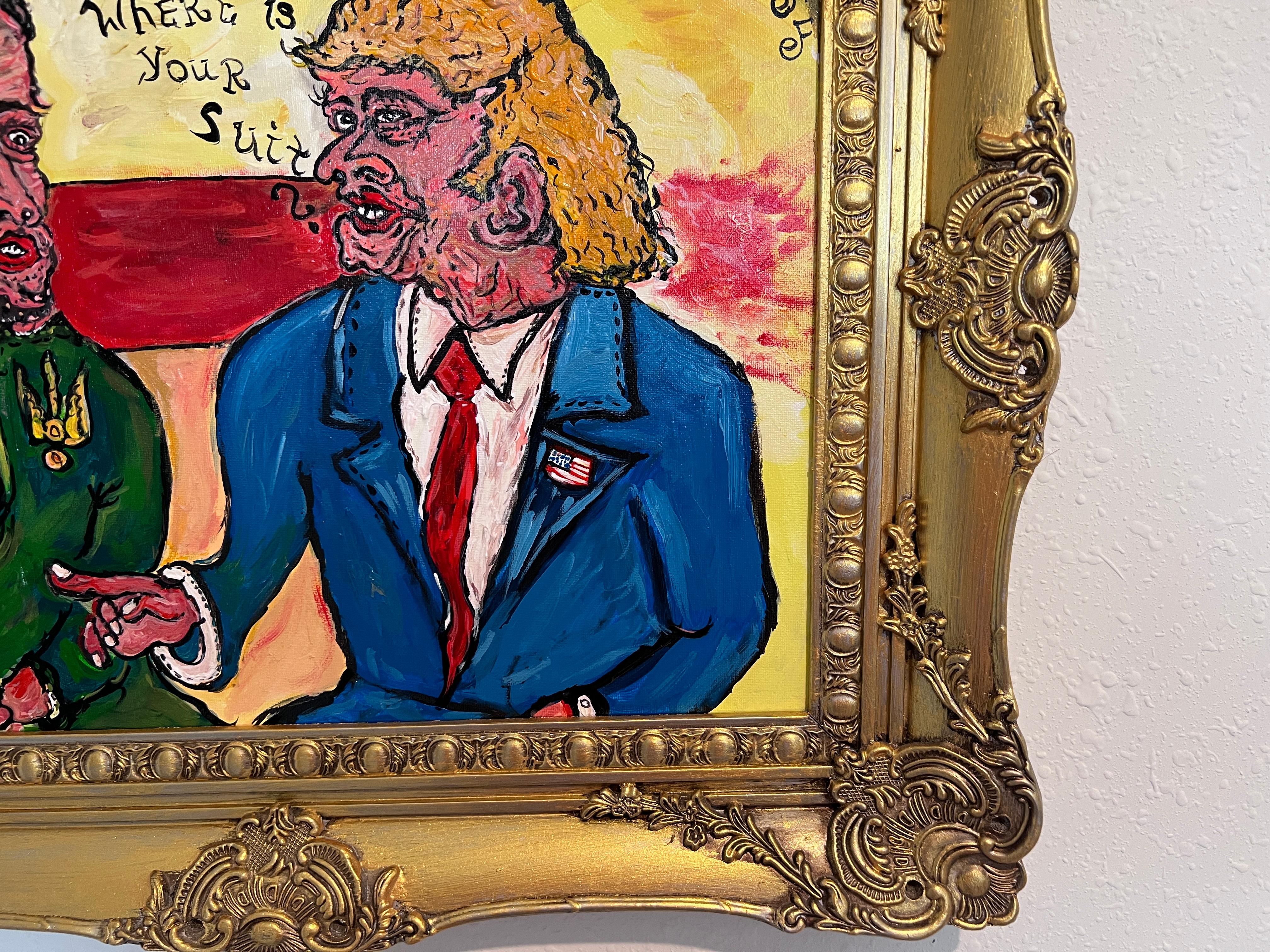 Einzigartiges Originalgemälde auf Leinwand von Serg Graff, COA „ Trump Peace Deal“, COA im Angebot 6