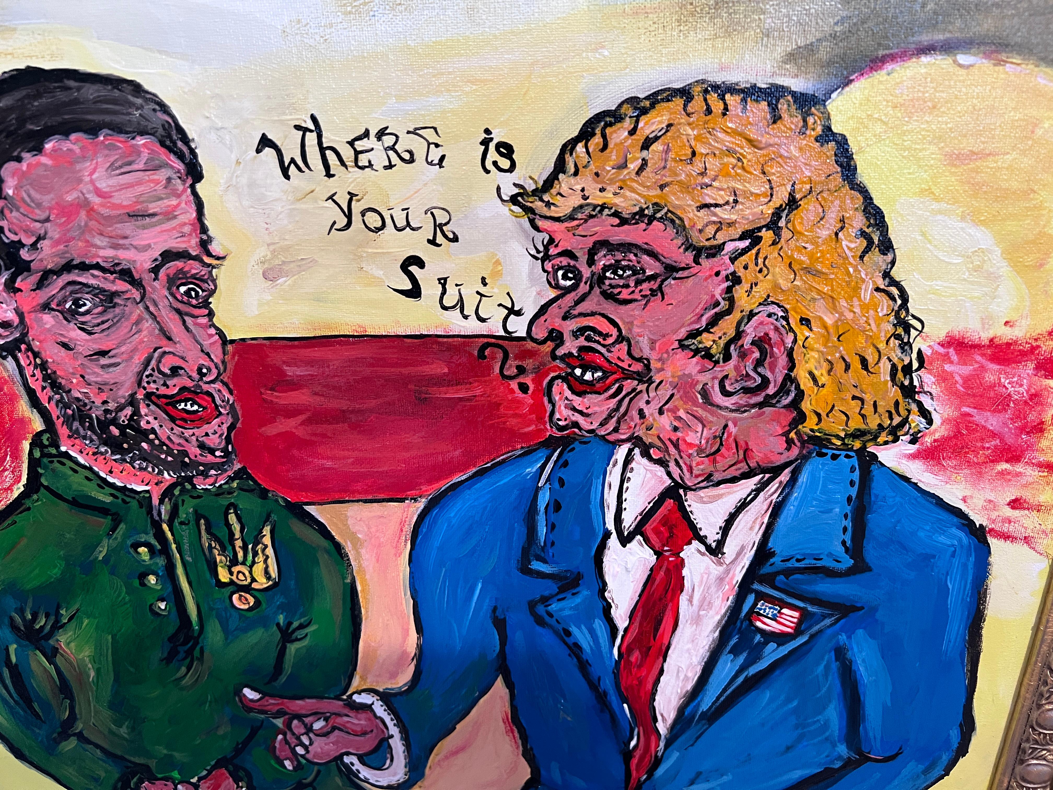 Einzigartiges Originalgemälde auf Leinwand von Serg Graff, COA „ Trump Peace Deal“, COA im Angebot 7