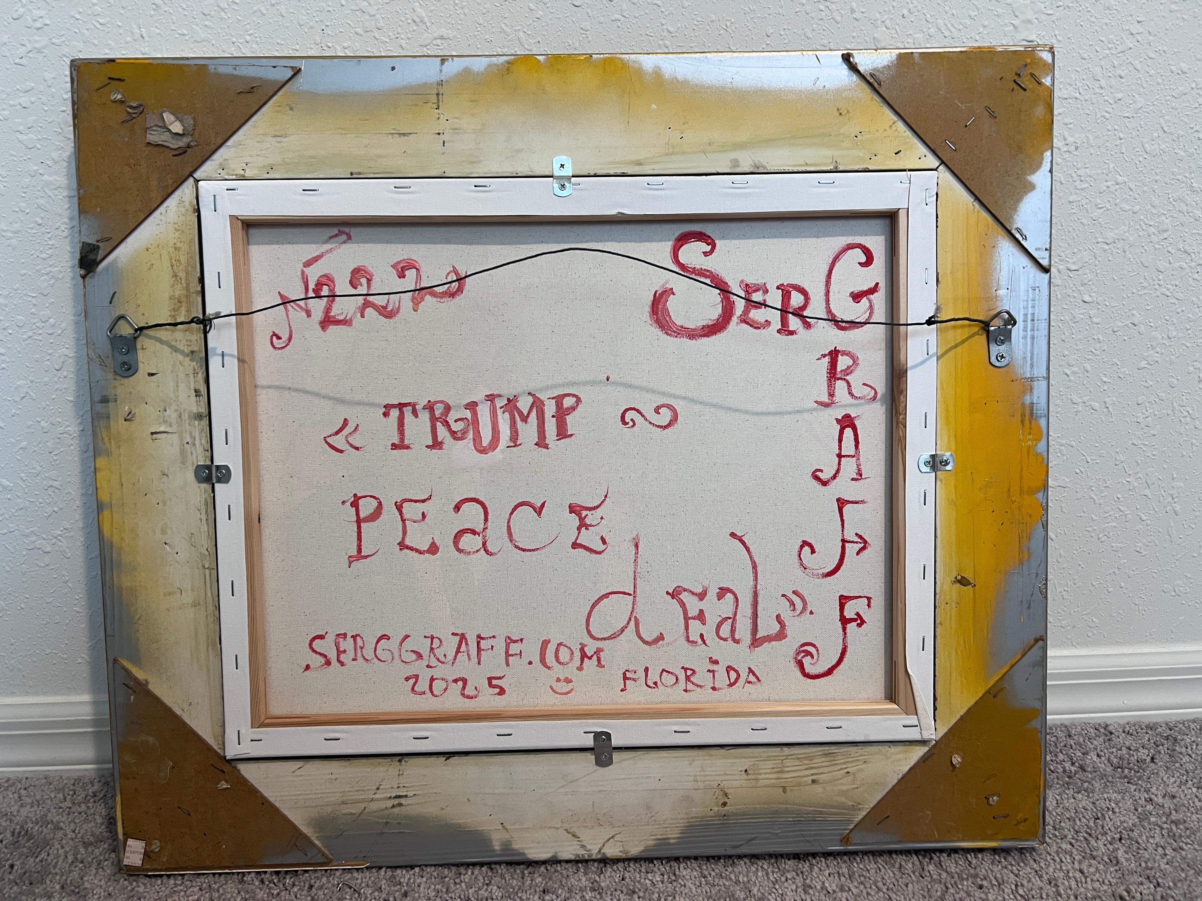 Einzigartiges Originalgemälde auf Leinwand von Serg Graff, COA „ Trump Peace Deal“, COA im Angebot 8