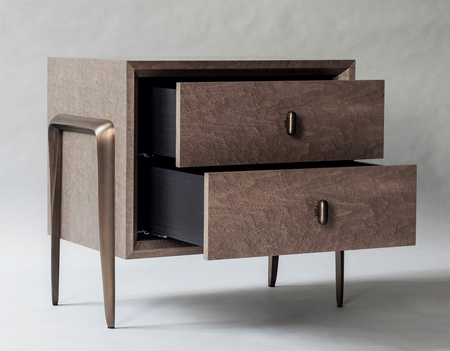 Indian Serge Bedside Table by DeMuro Das