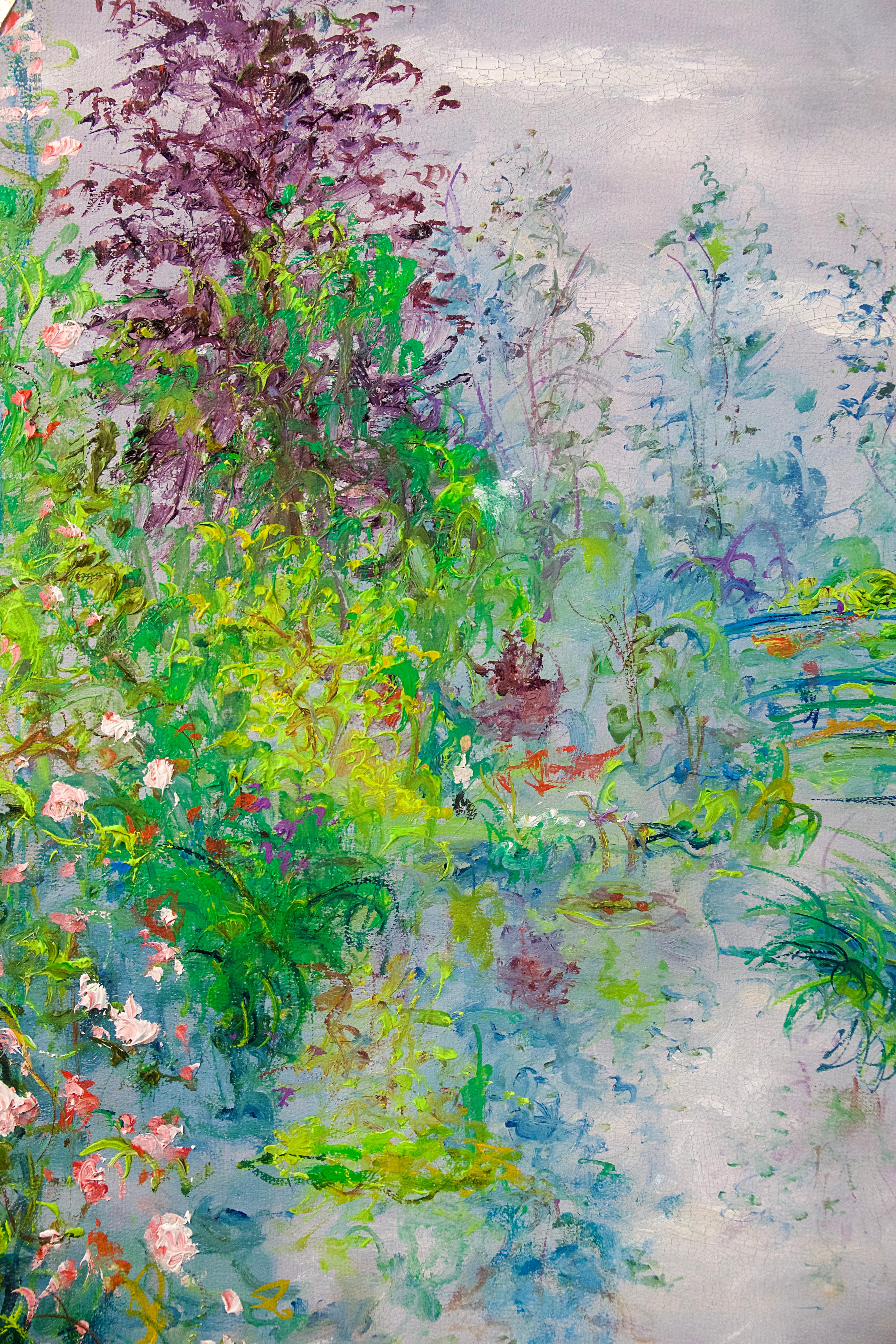 Late 20th Century Serge Belloni '1925-2005', the Japanese Bridge at Giverny, 1989 For Sale