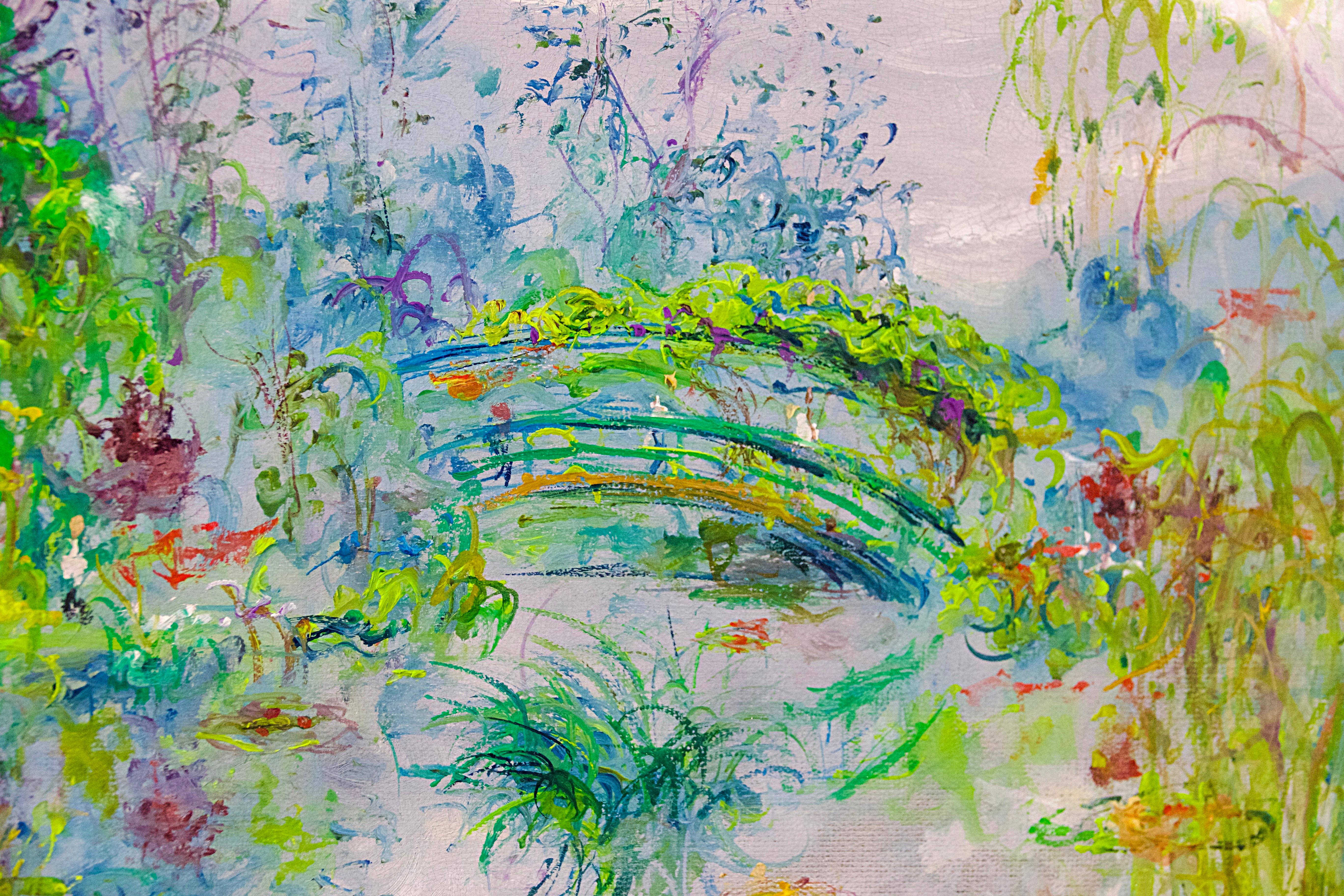 Wood Serge Belloni '1925-2005', the Japanese Bridge at Giverny, 1989 For Sale