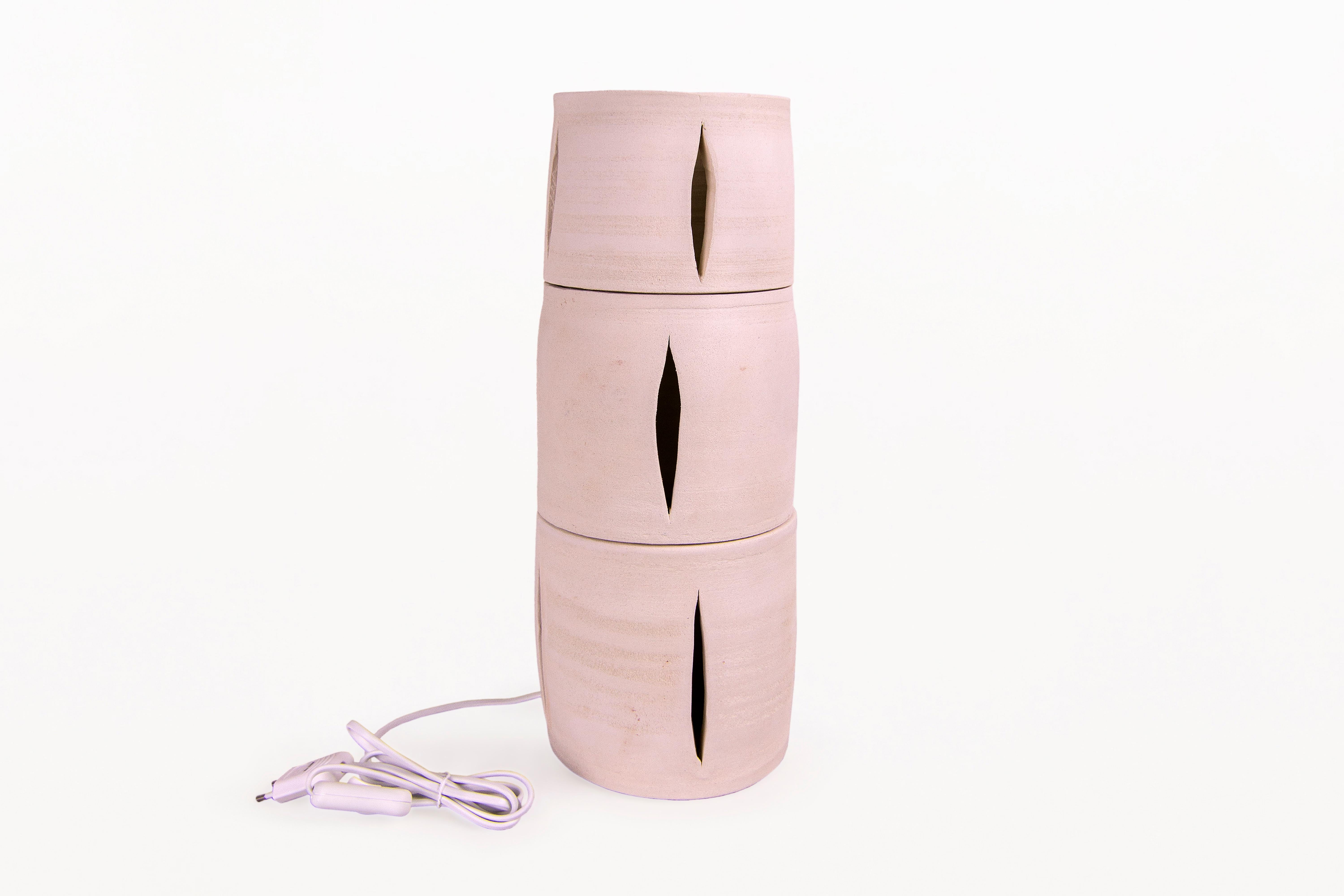 Serge Castella table lamp.
Bisque ceramic table lamp.
It is disassembled in three pieces.
Limited edition 1/50.
2019, France.
Excellent condition.
While studying fashion in Paris, Serge Castella spent his time wandering around flea markets and