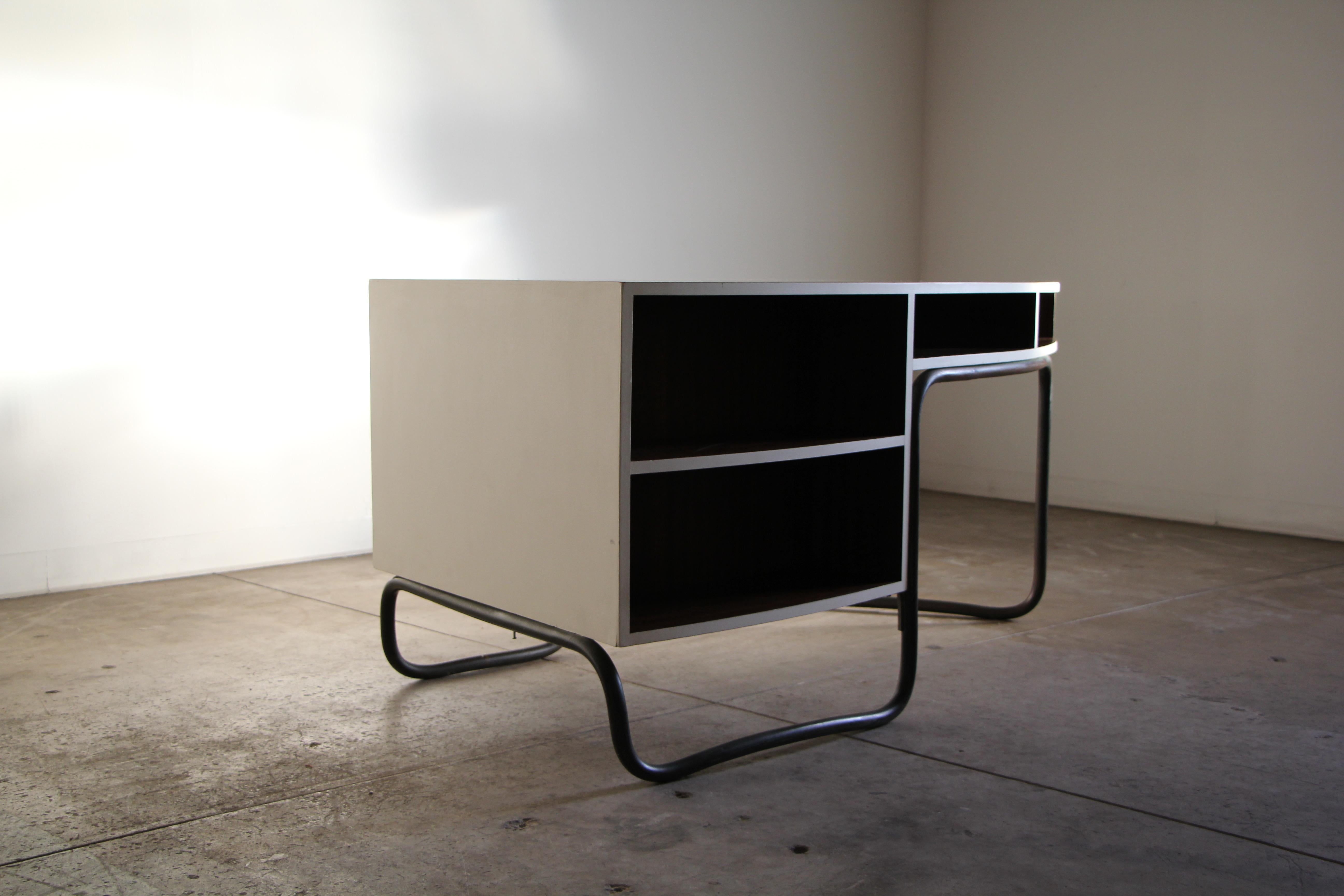 Bauhaus Serge Chermayeff One-of-a-Kind Curved Desk from the BBC Building 1930s For Sale