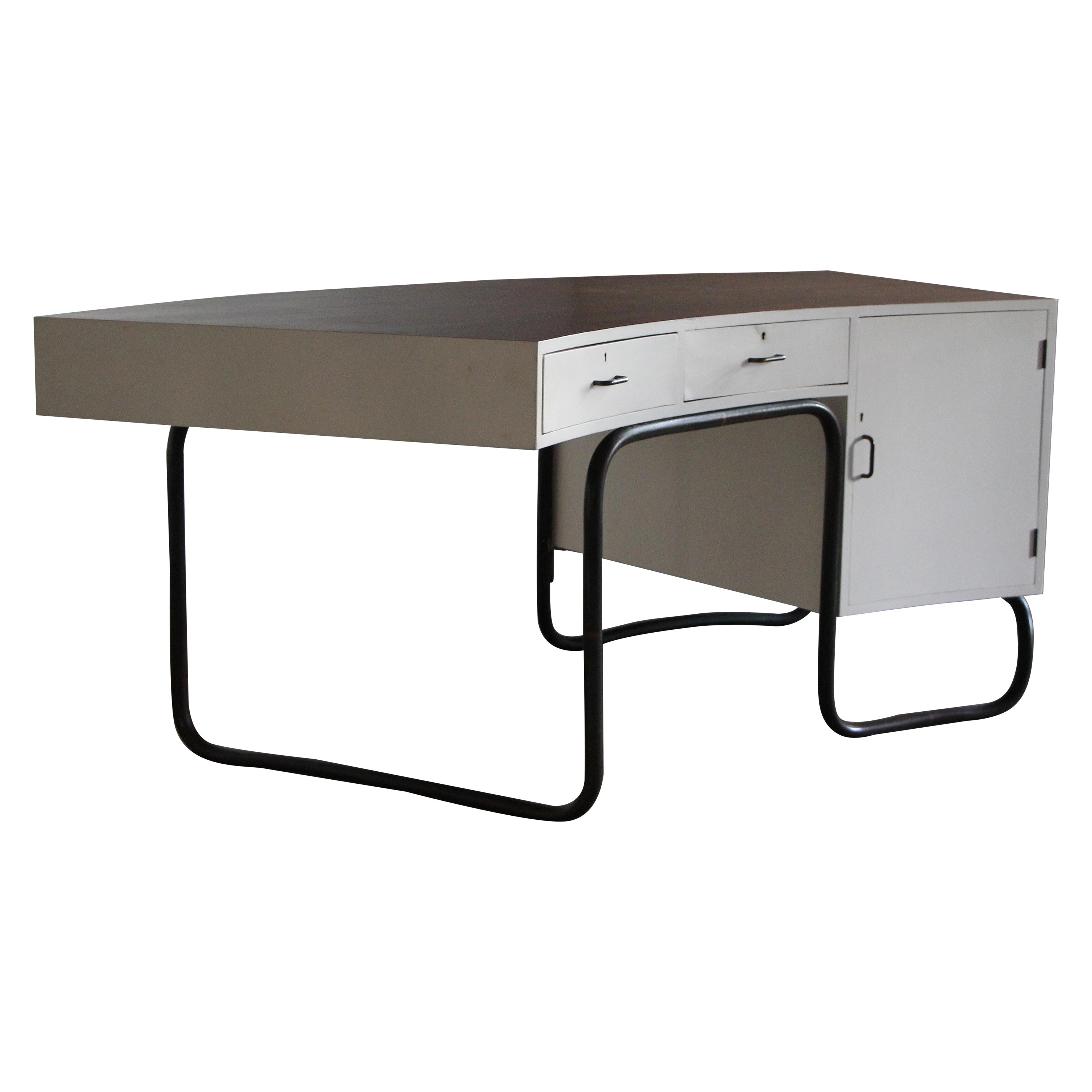 Serge Chermayeff One-of-a-Kind Curved Desk from the BBC Building 1930s