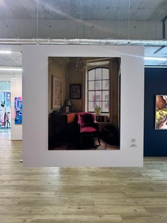 Intérieur avec secrétaire – Peinture d'intérieur contemporaine du XXIe siècle