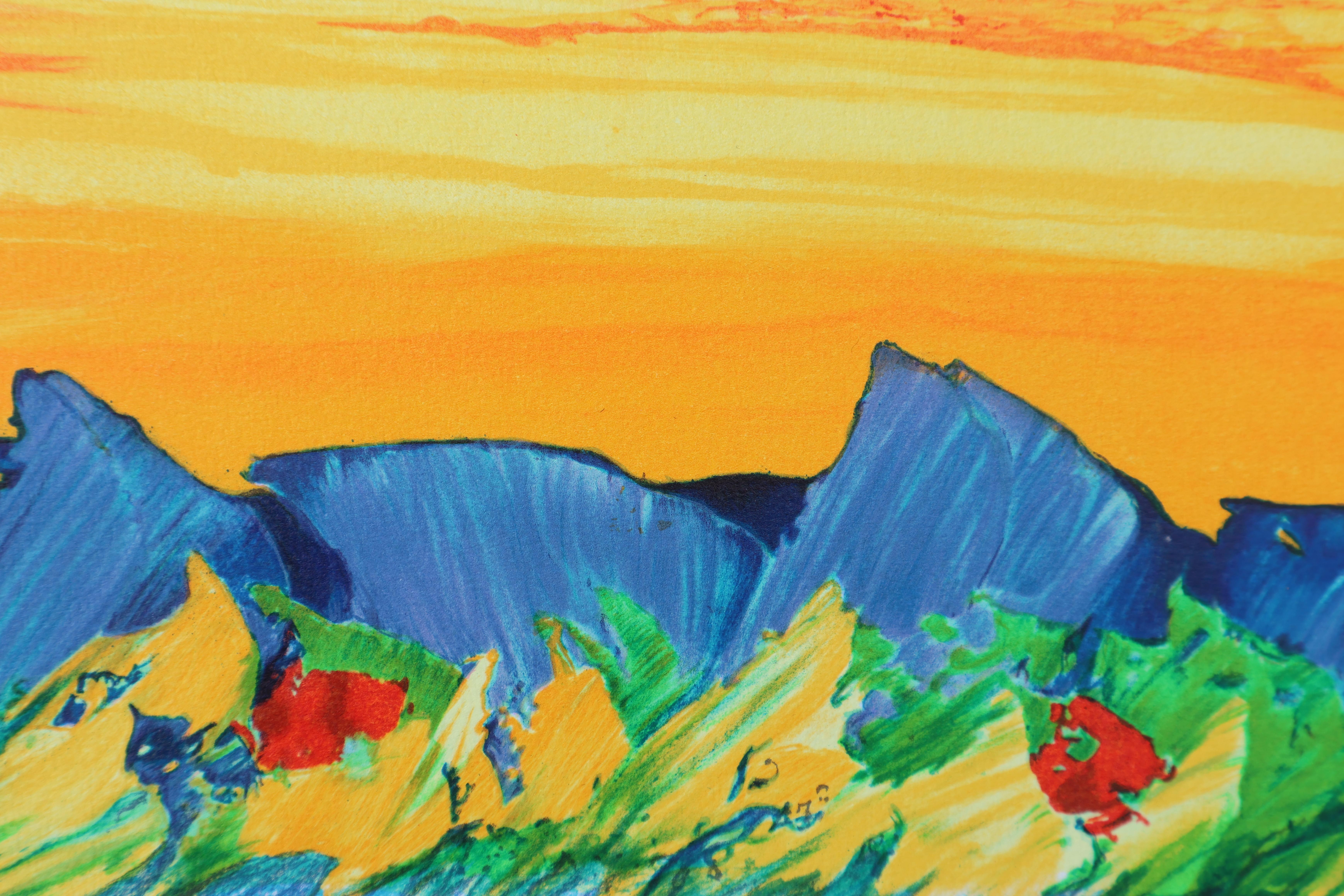 Provencal Landscape - Original Lithograph, HANDSIGNED & Ltd /290 in vendita 5