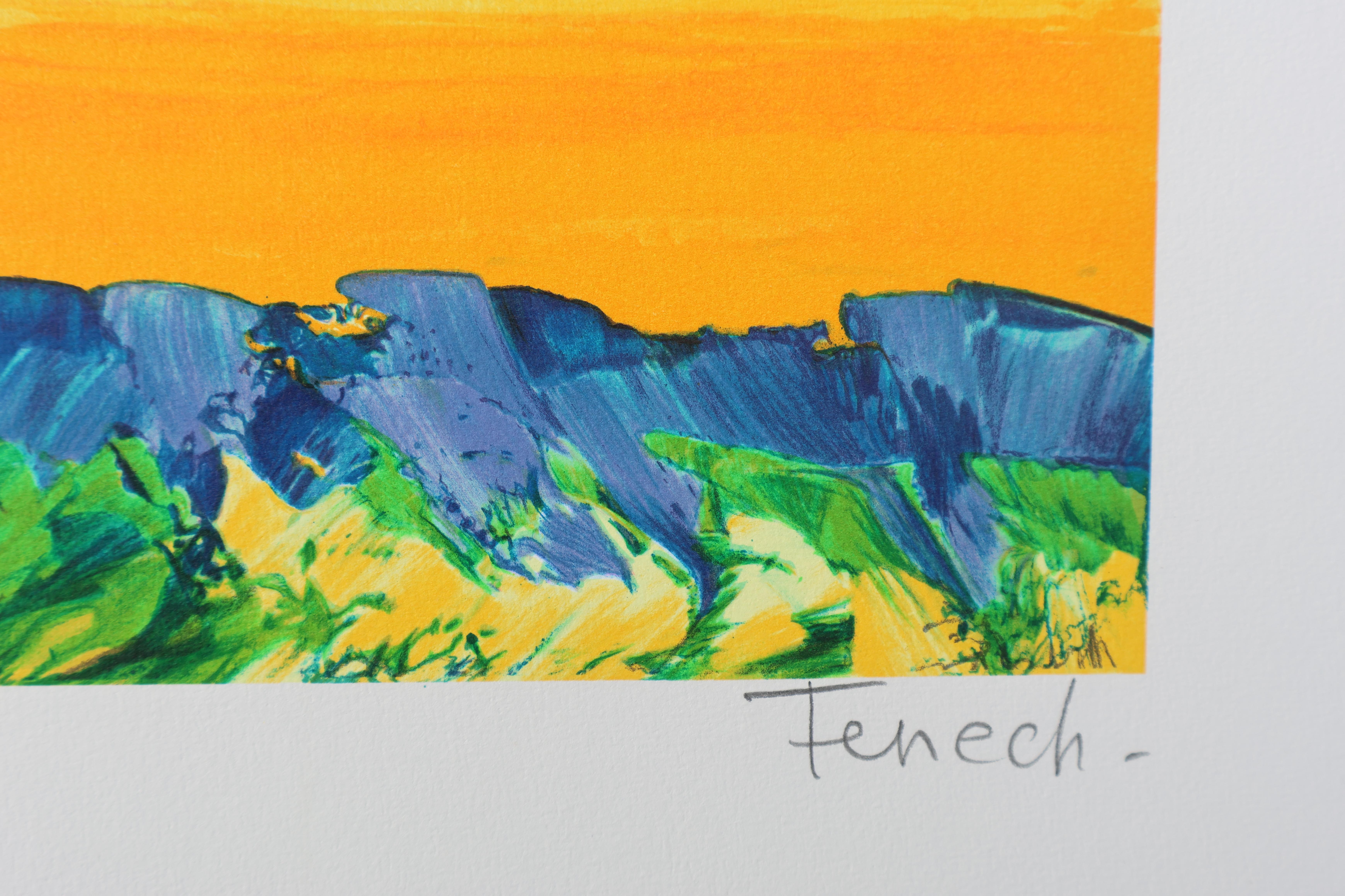 Provencal Landscape - Original Lithograph, HANDSIGNED & Ltd /290 - Print Moderno di Serge FENECH