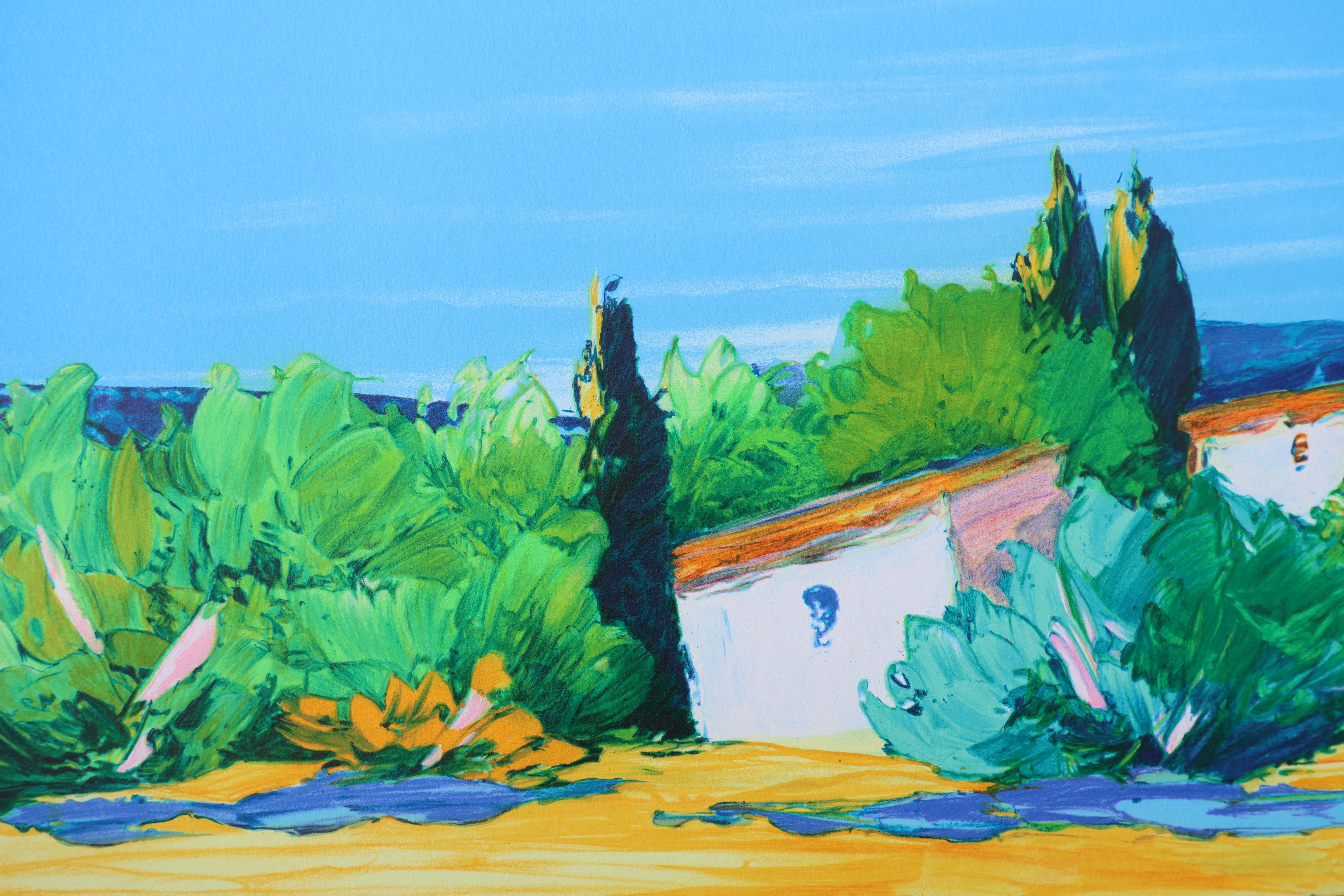 Provencal Landscape - Original Lithograph, HANDSIGNED & Ltd /290 in vendita 1