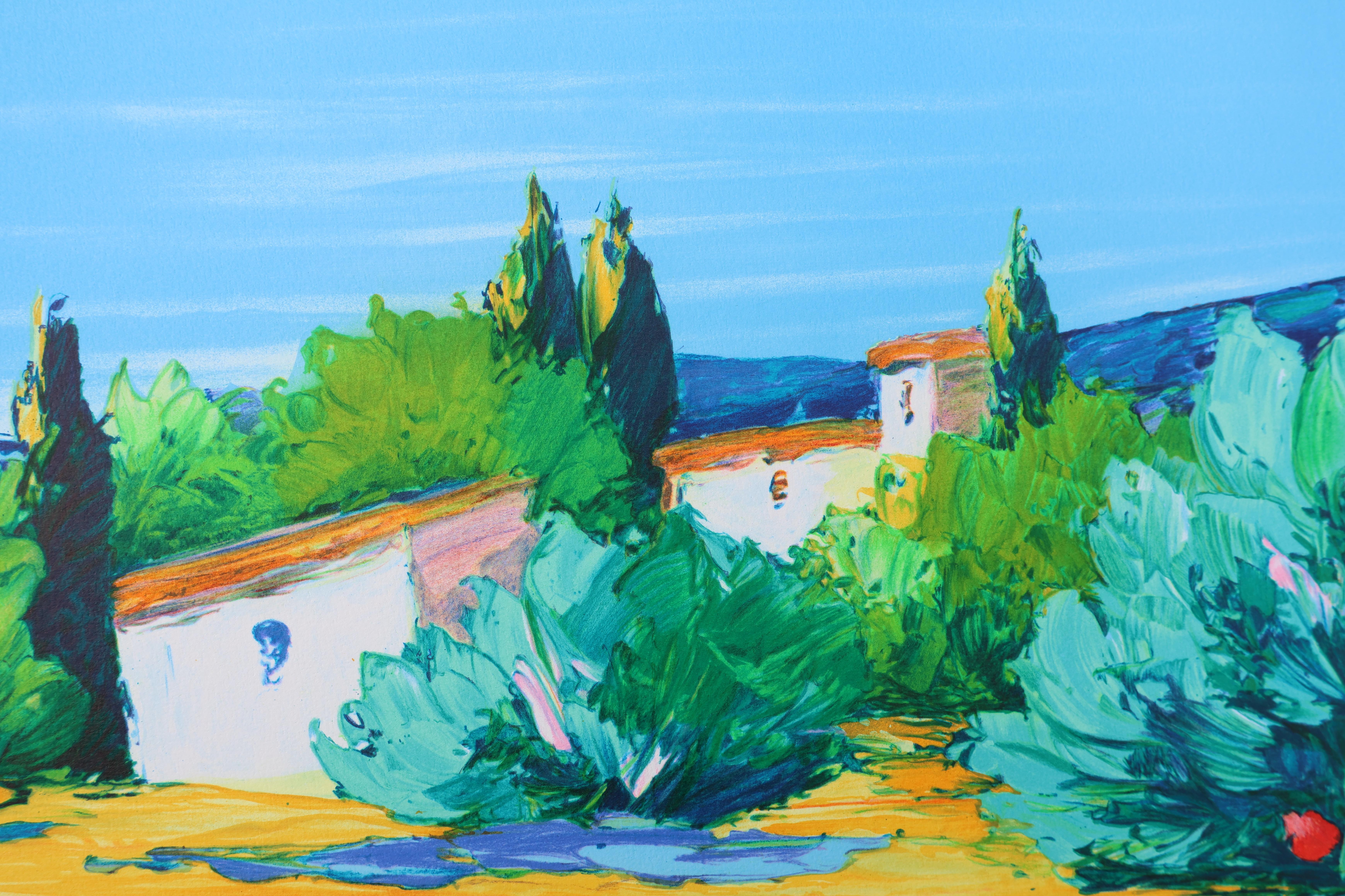 Provencal Landscape - Original Lithograph, HANDSIGNED & Ltd /290 in vendita 2