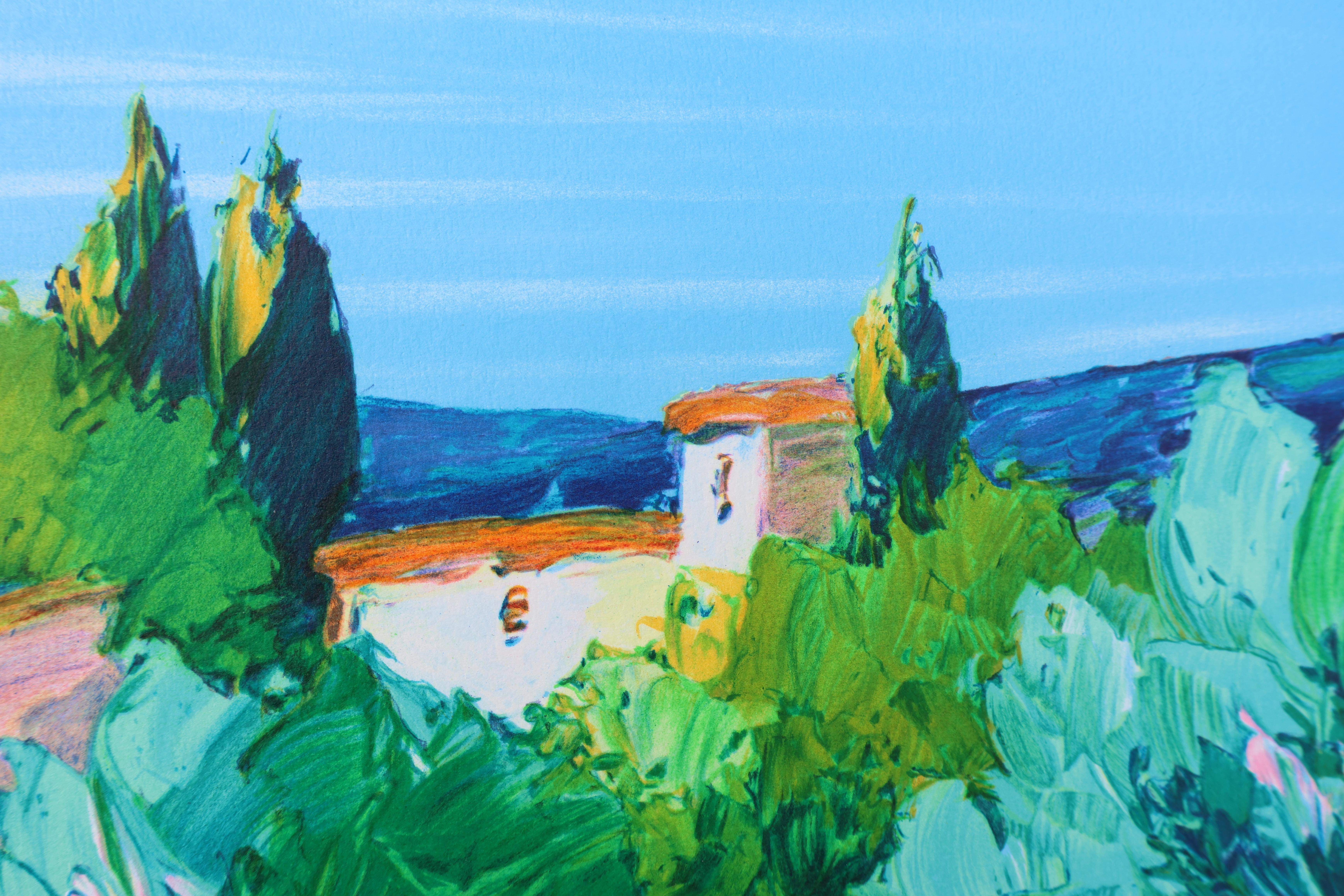 Provencal Landscape - Original Lithograph, HANDSIGNED & Ltd /290 in vendita 4