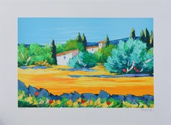 Provencal Landscape - Original Lithograph, HANDSIGNED & Ltd /290