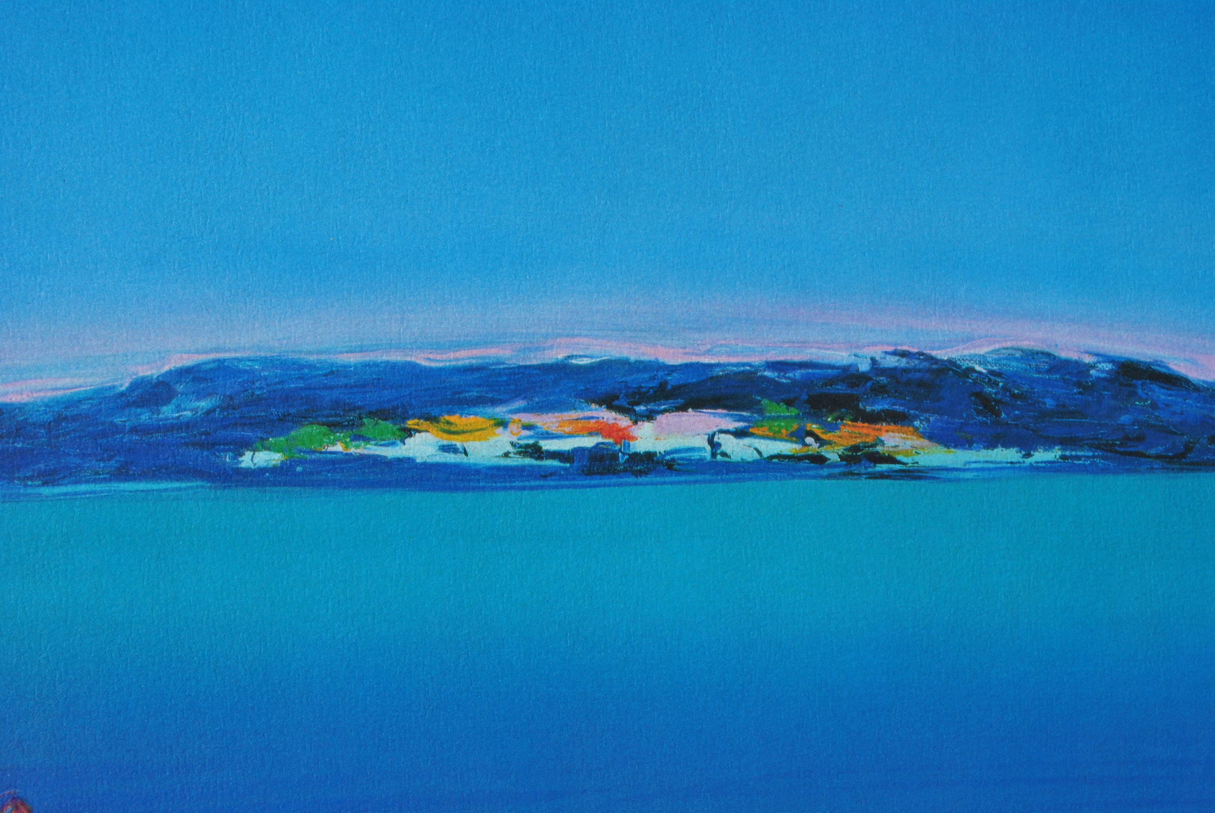Riviera : Flowers at Santorini - Original Lithograph, HANDSIGNED & Ltd /390 For Sale 5
