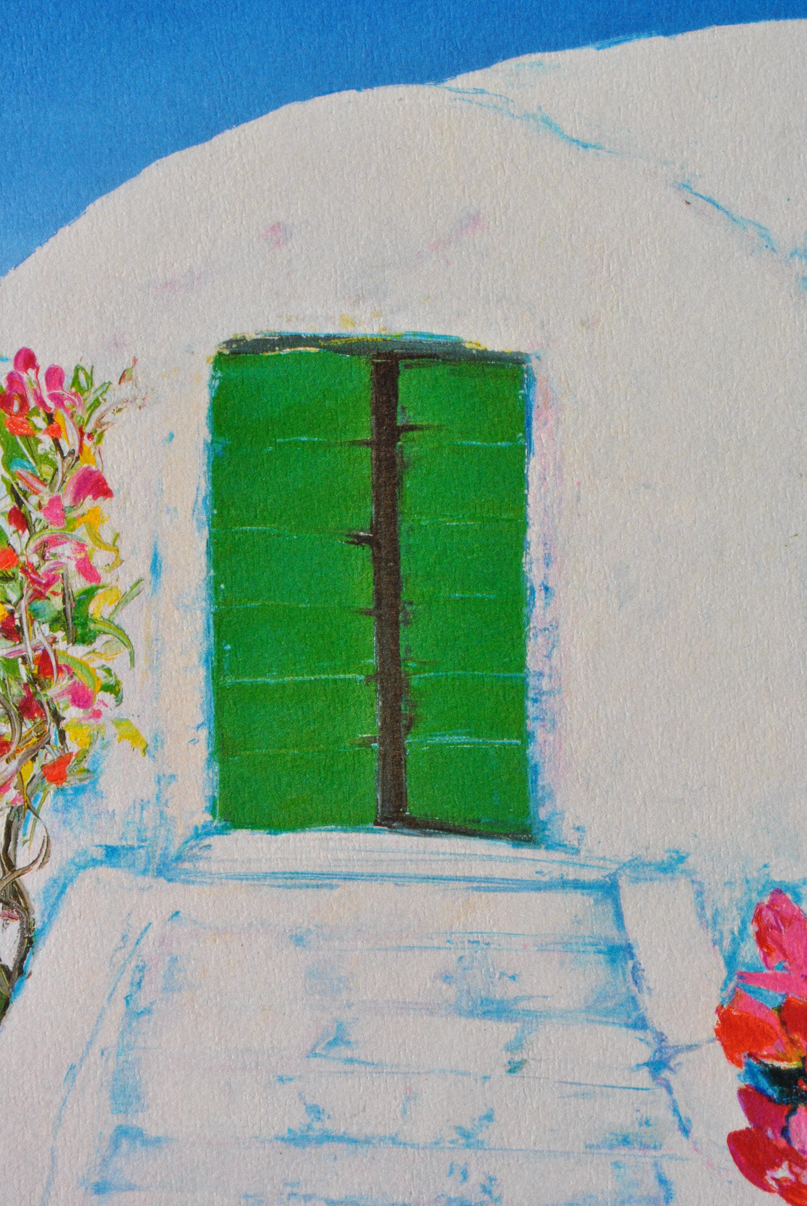 Riviera : Blick auf Cyclades - Original Lithographie, HANDSIGNIERT & GmbH /390 im Angebot 1