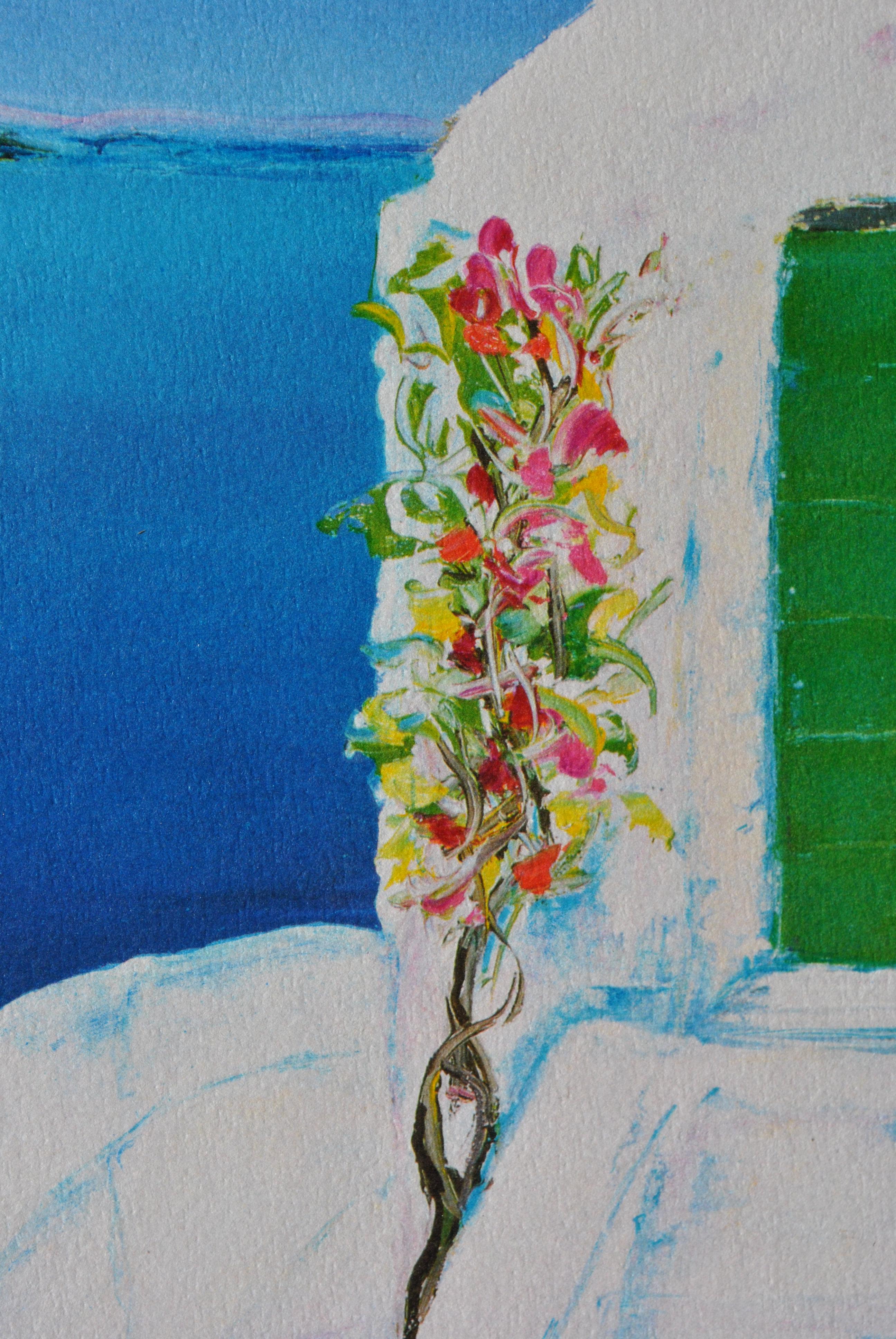 Riviera : Blick auf Cyclades - Original Lithographie, HANDSIGNIERT & GmbH /390 im Angebot 2