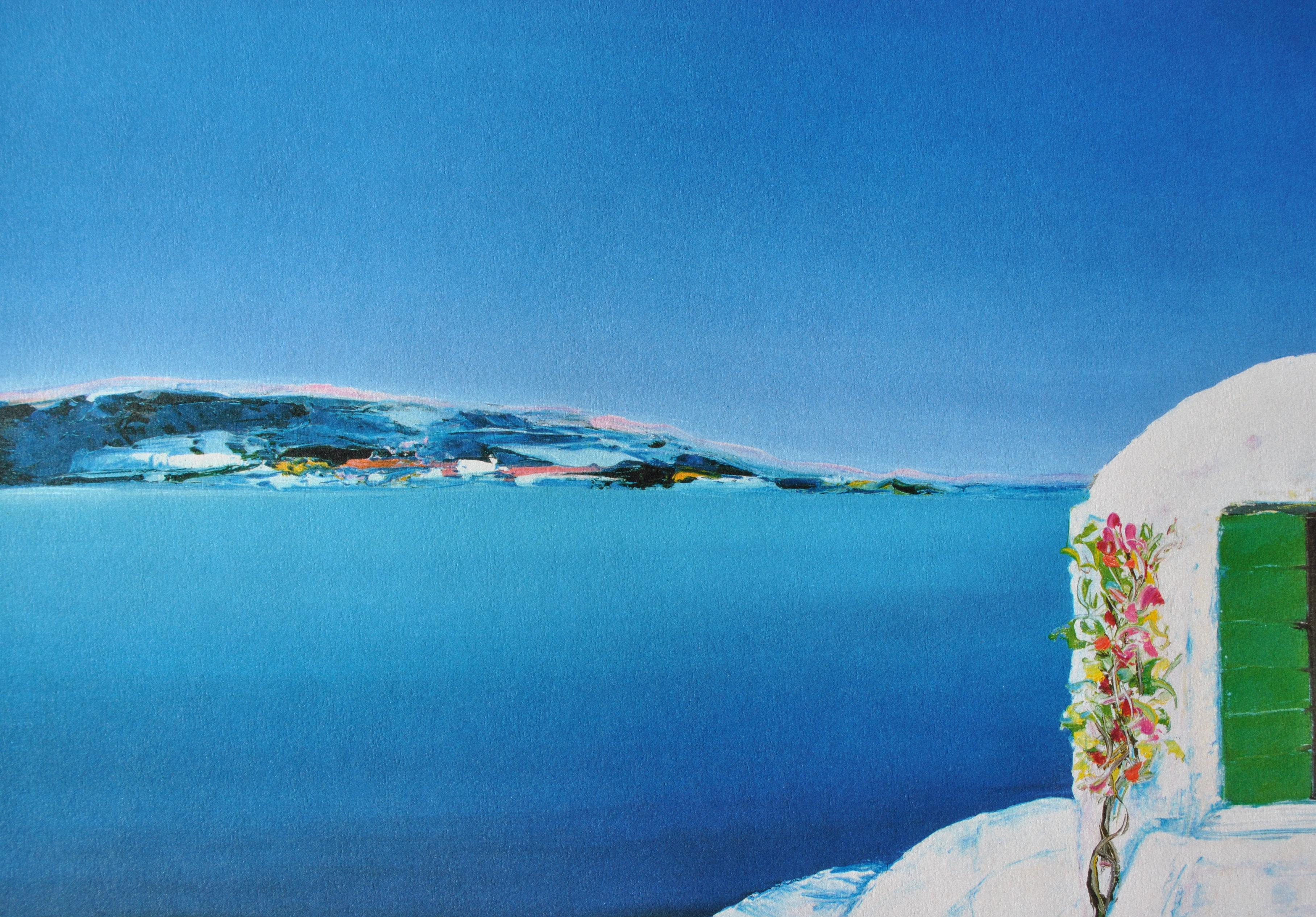 Riviera : Blick auf Cyclades - Original Lithographie, HANDSIGNIERT & GmbH /390 im Angebot 4