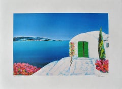 Riviera: vista sulle Cyclades - Litografia originale, firmata a mano & Ltd /390