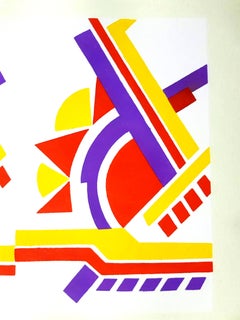 Serge Gladky - Art Deco Colorful Composition - Original Pochoir