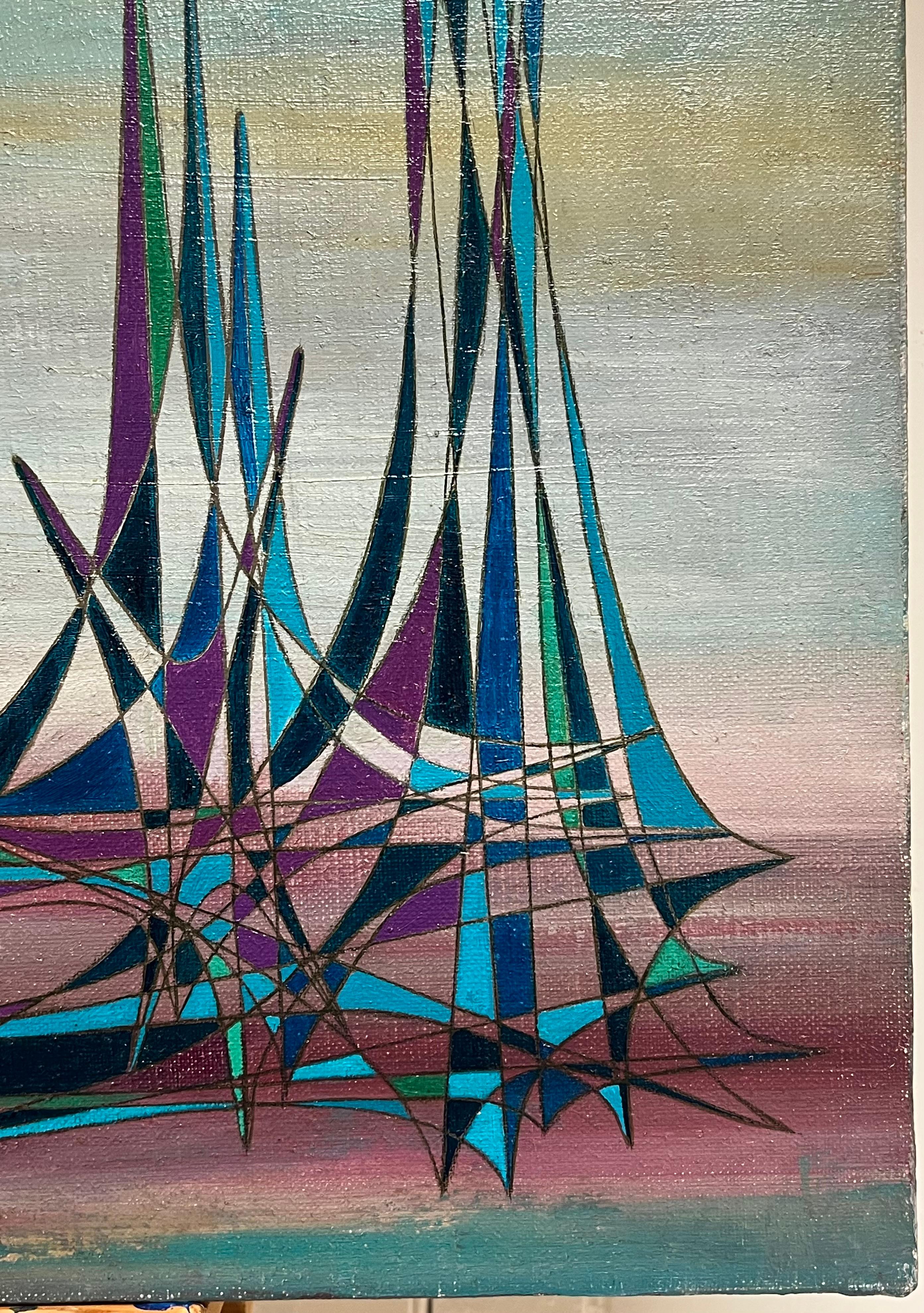 Composizione astratta
firmata da Serge Guerin (nato nel 1916), francese
dipinto a olio su tela, senza cornice
dimensioni: 22 x 29,5 pollici
provenienza: collezione privata, Parigi, Francia
condizioni: complessivamente buone e solide, lievi graffi