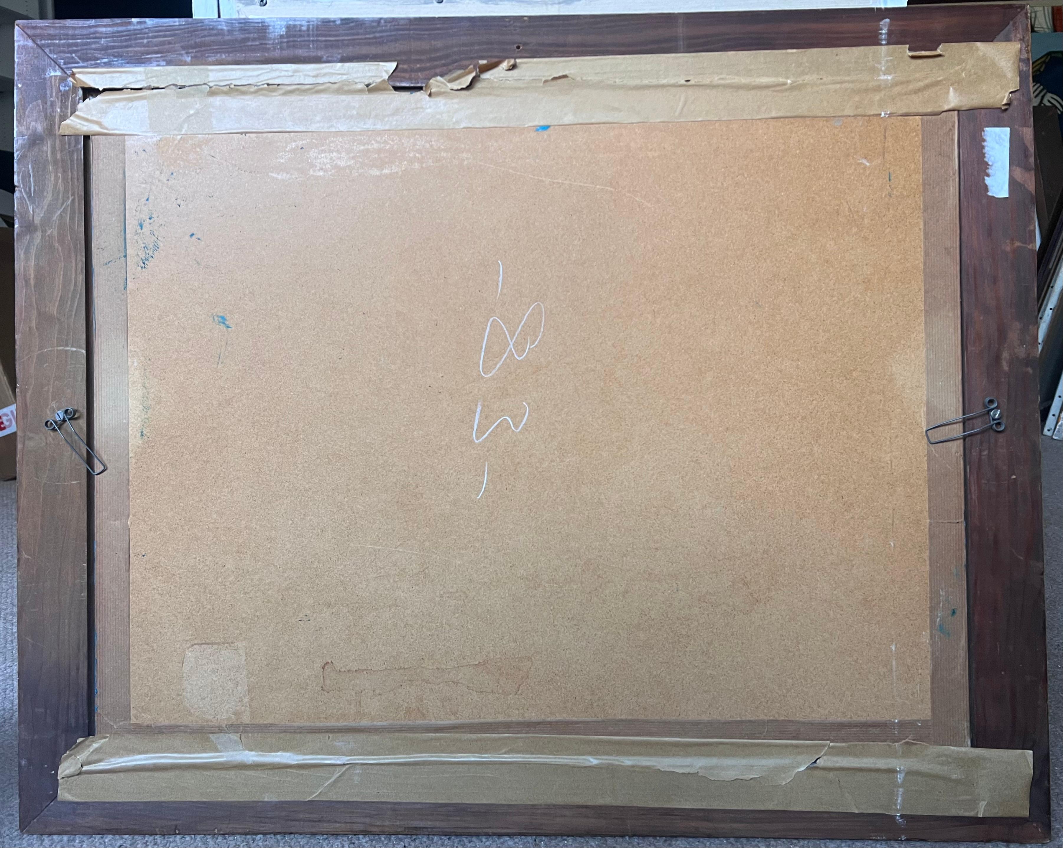 Pittura ad olio astratta geometrica surrealista del XX secolo francese in vendita 1