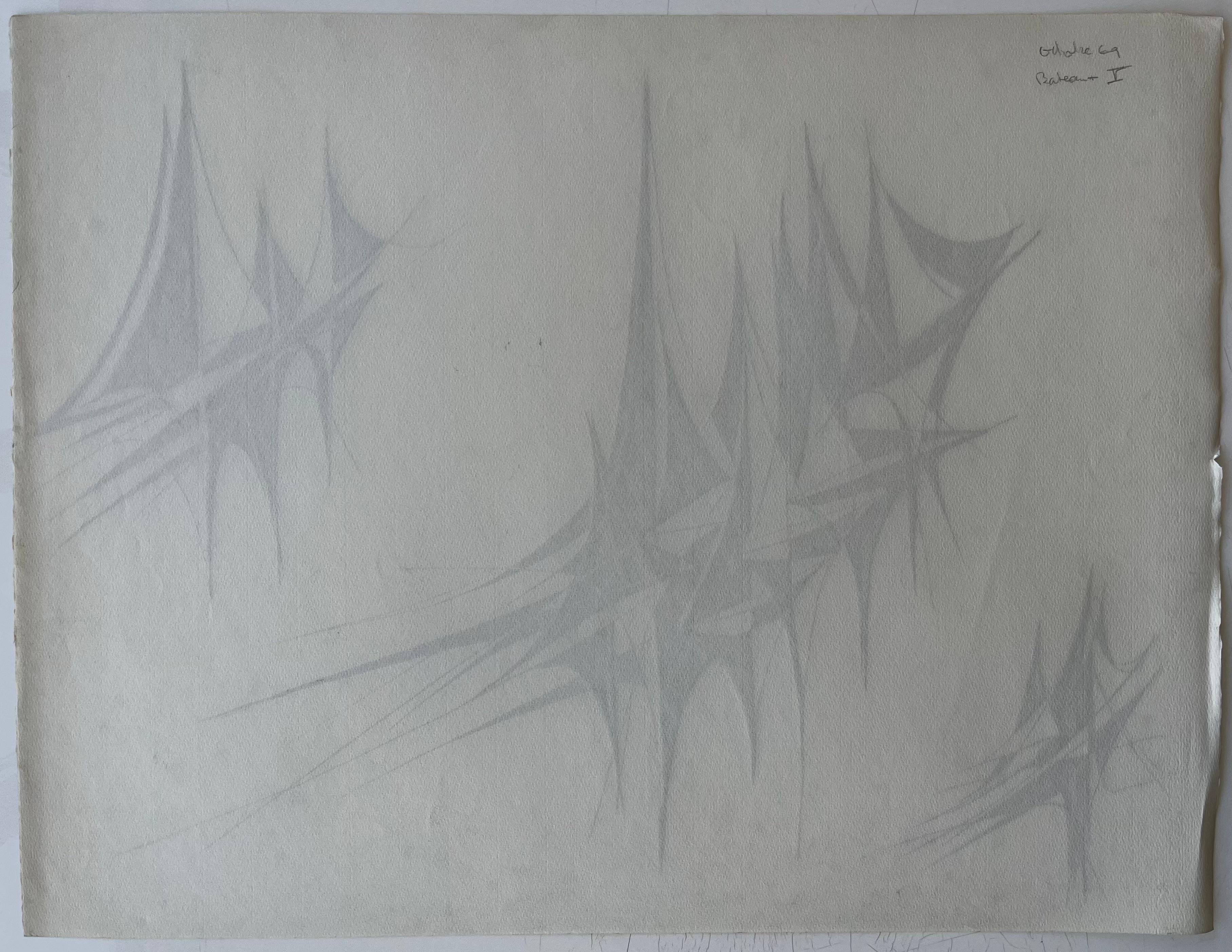 Abstract Linear Composition 1969 by Serge Guerin French b1916 For Sale 3
