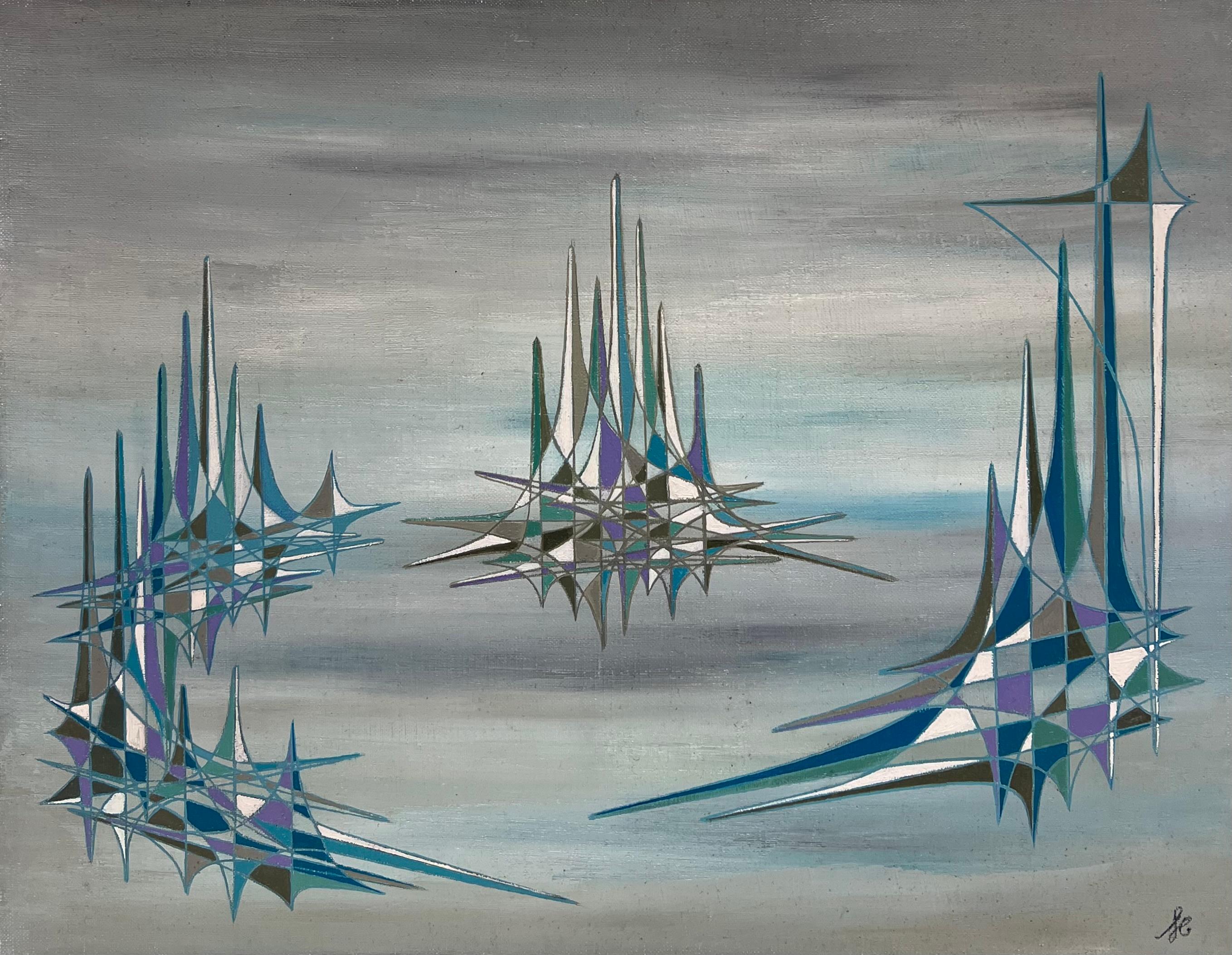 Composizione astratta
firmata da Serge Guerin (nato nel 1916), francese
dipinto a olio su tela, senza cornice
dimensioni: 20 x 26 pollici
provenienza: collezione privata, Parigi, Francia
condizioni: complessivamente buone e solide, lievi graffi