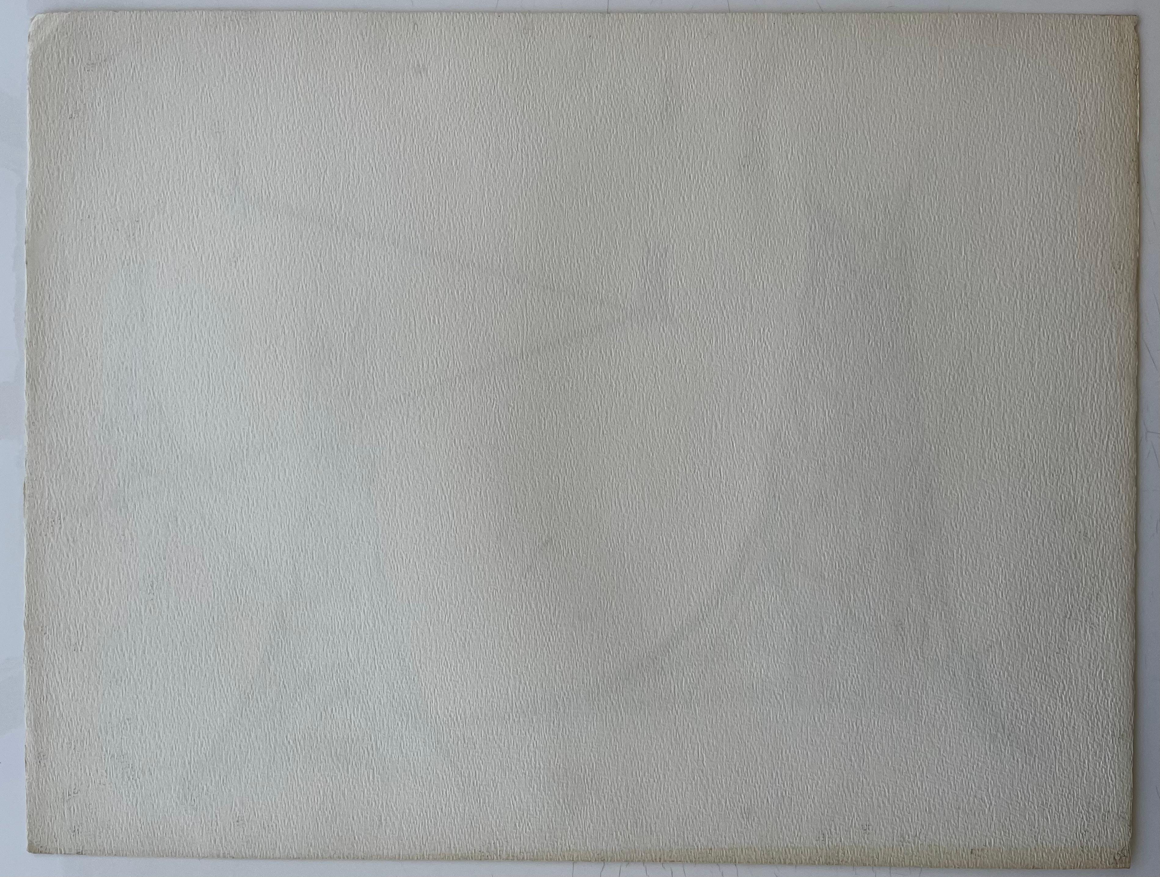 Mid Century French Abstract Architectural Drawing in Black Ink For Sale 4