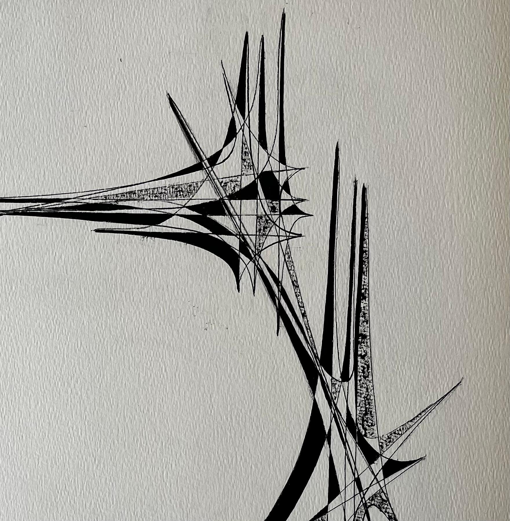 Title: Mid Century French Geometric Abstract Circular Composition Ink on Paper
by Serge Guerin (b. 1916), French
Signed bottom right
Black ink on paper, unframed
Size: 19.75 (height) x 25.75 (width) inches
Provenance: private collection, Paris,