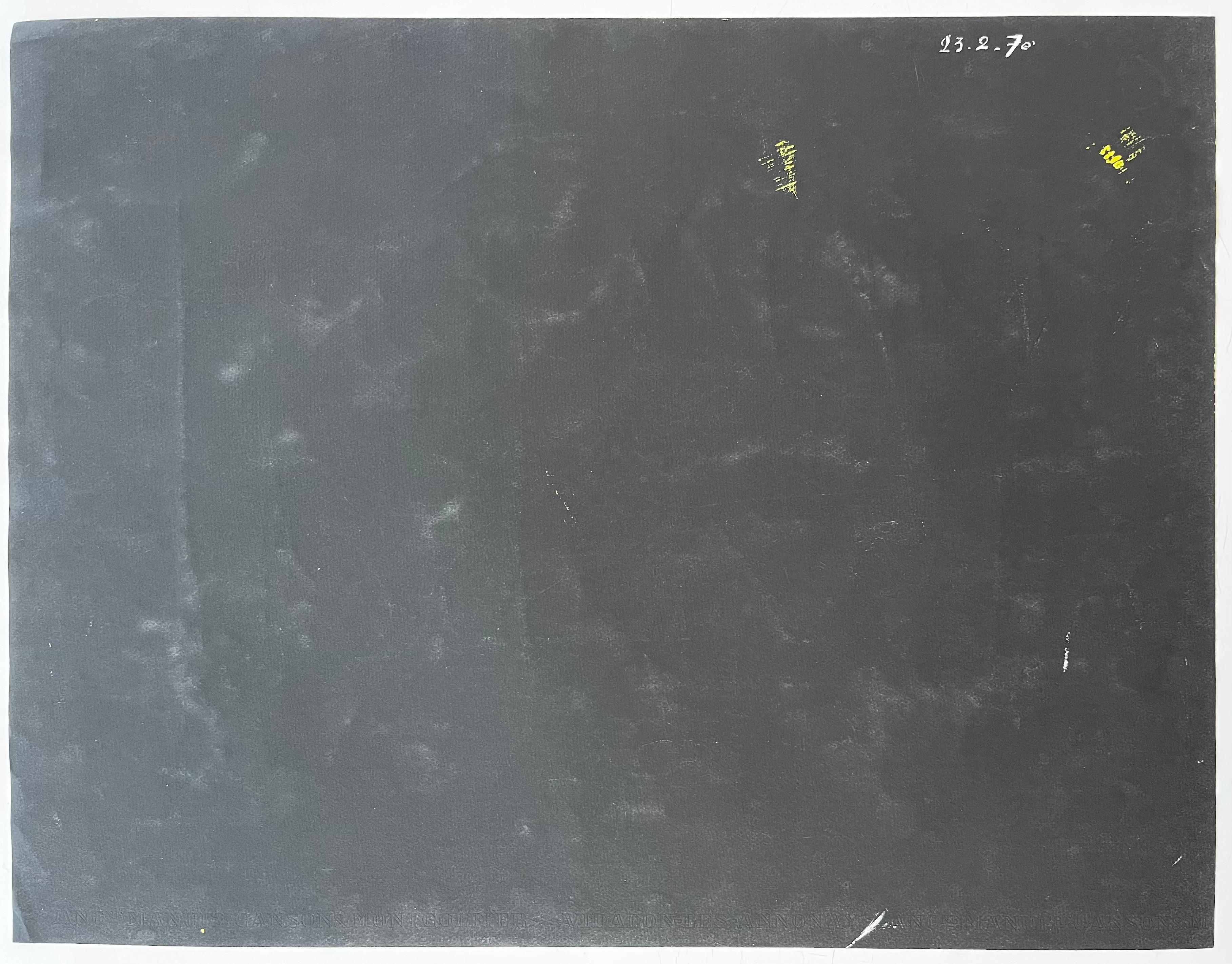 Abstrait géométrique français du milieu du siècle avec des flèches sur fond jaune en vente 5