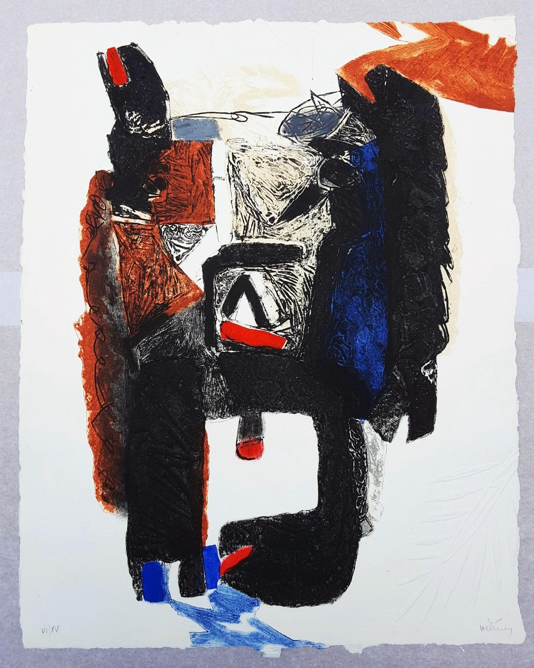 Présence /// French African Contemporary Abstract Expressionist Engraving Modern For Sale 10