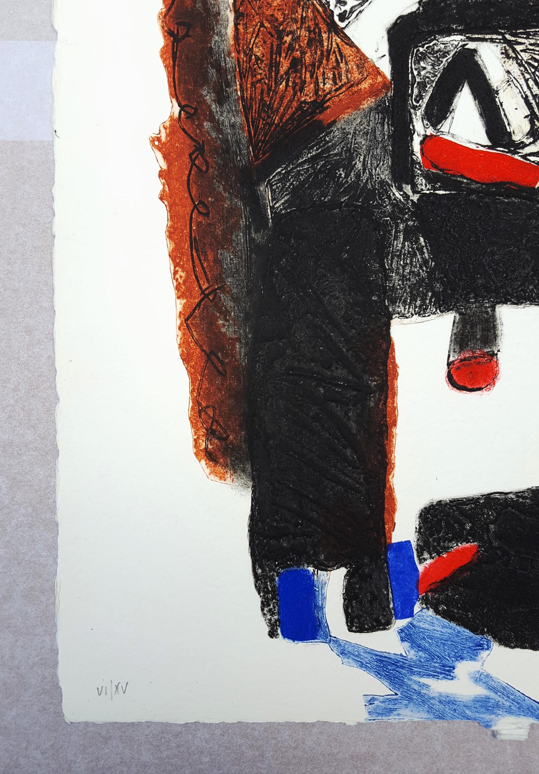 Présence /// French African Contemporary Abstract Expressionist Engraving Modern For Sale 12