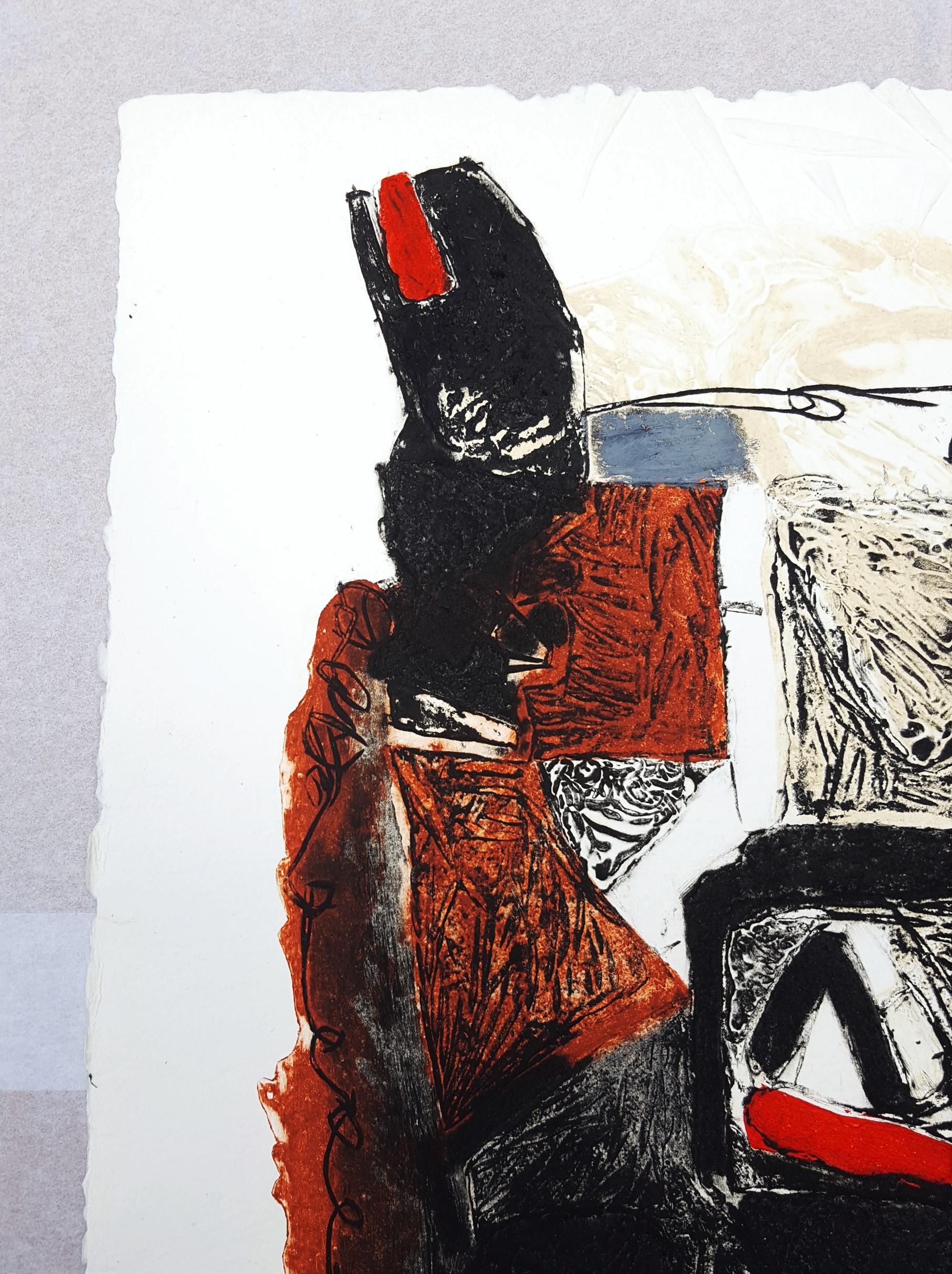 Présence /// French African Contemporary Abstract Expressionist Engraving Modern For Sale 13