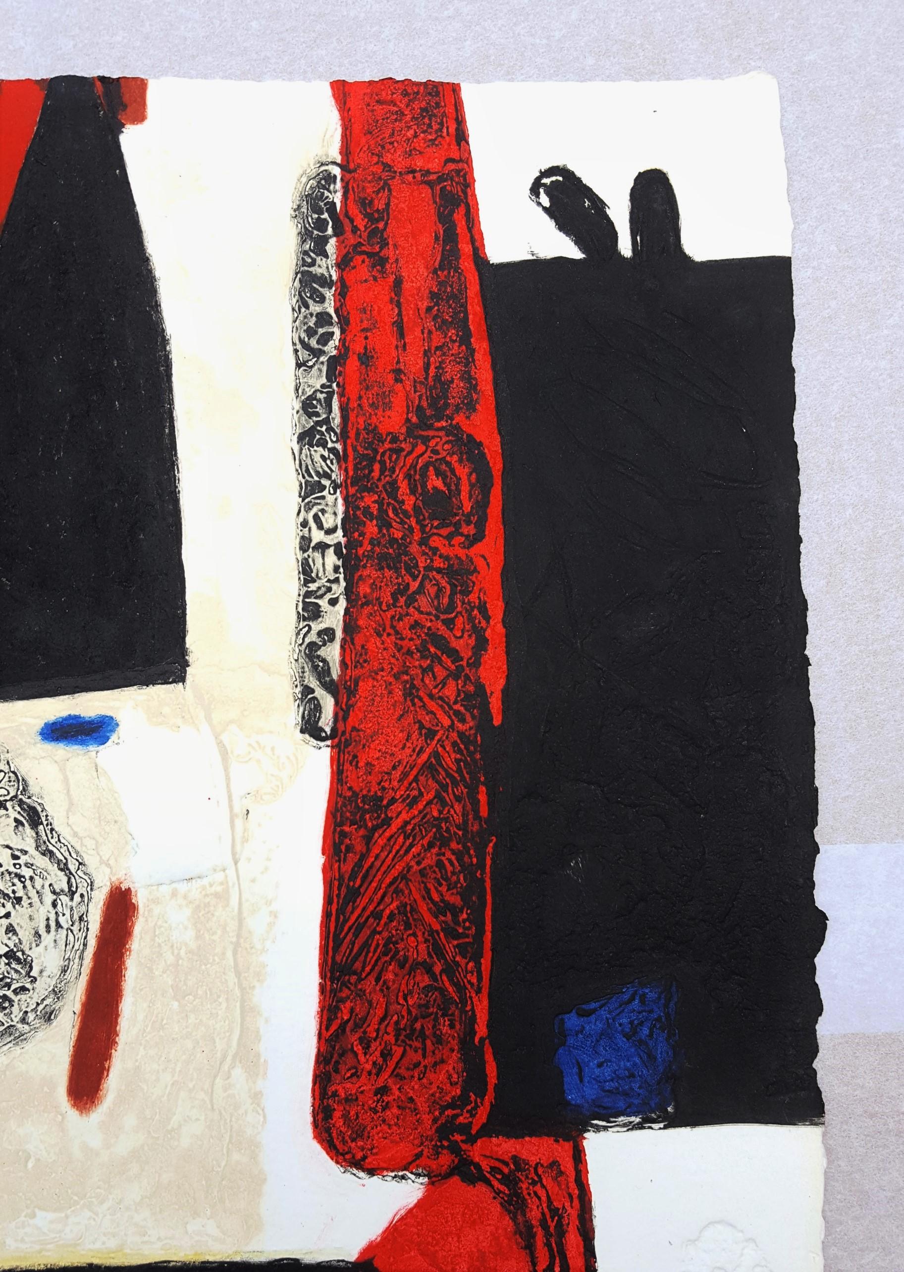 Présence /// French African Contemporary Abstract Expressionist Engraving Modern For Sale 3