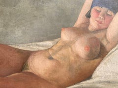 Giovane donna che dorme (l'artista ha partecipato a importanti mostre a Parigi), incorniciata