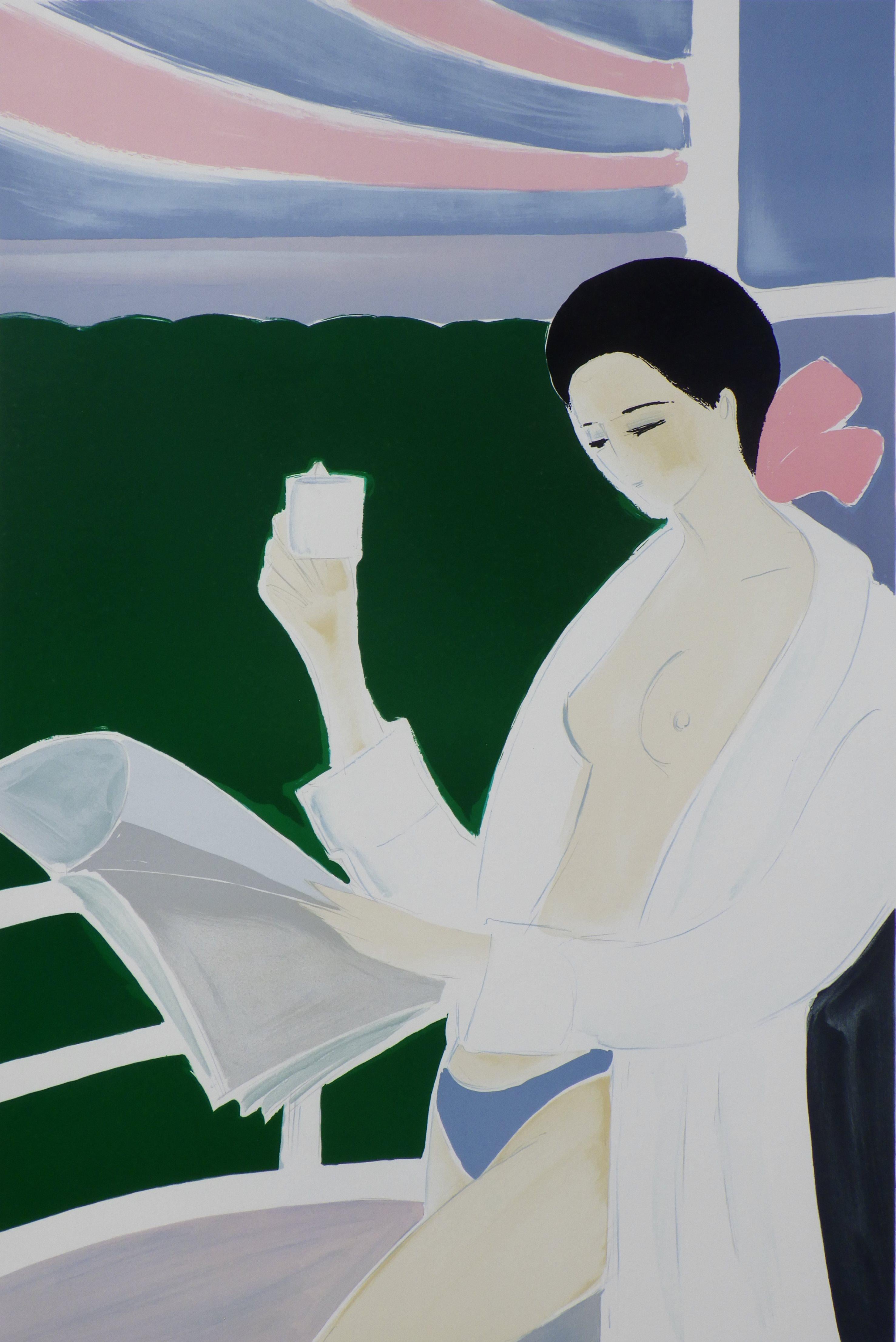 Breakfast at St Malo - Original Lithograph, HANDSIGNED & Ltd /600 - Print by Serge LASSUS