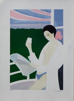 Breakfast at St Malo - Original Lithograph, HANDSIGNED & Ltd /600