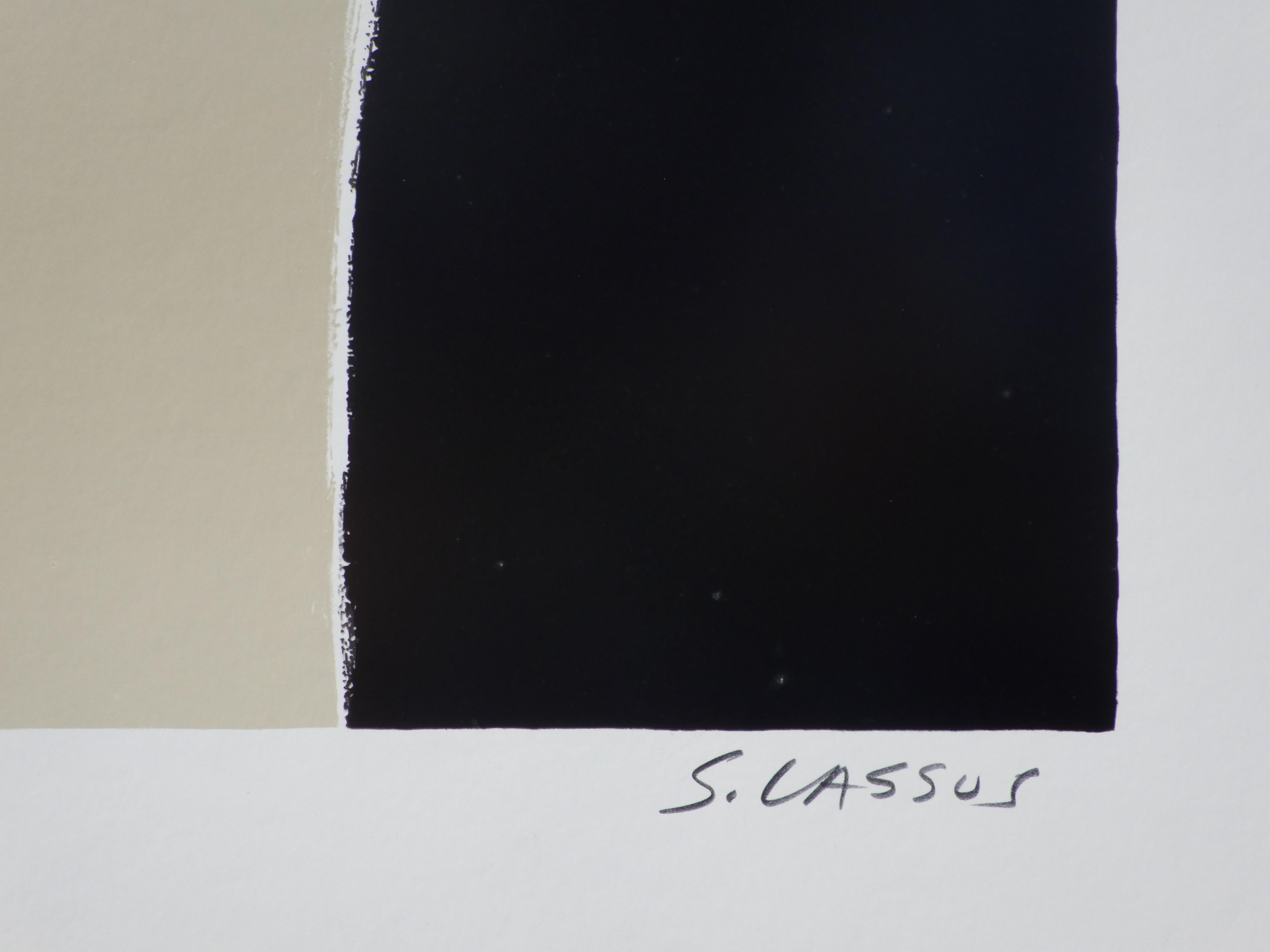 FLOWERS - The White Bouquet - Original Lithograph, HANDSIGNED & Ltd /600 - Modern Print by Serge LASSUS