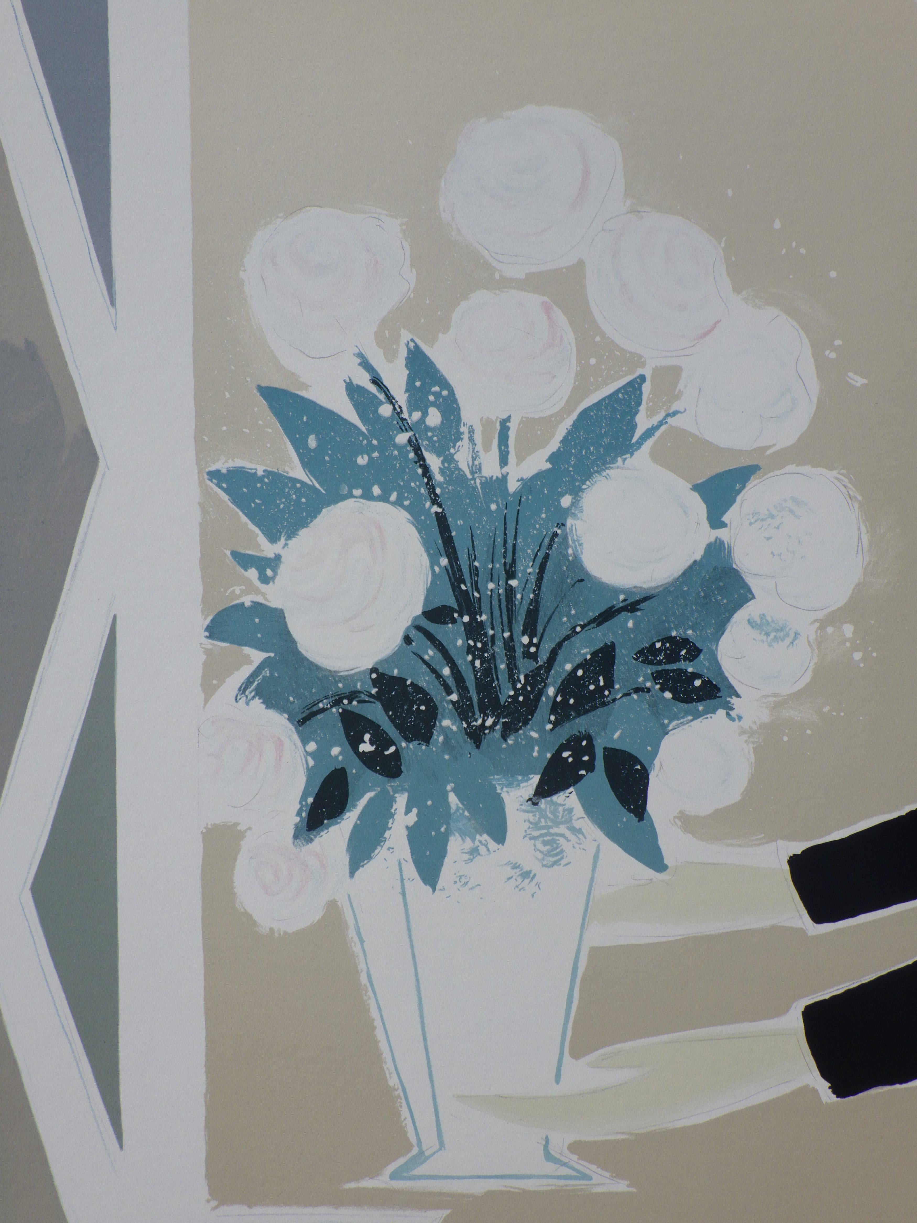 Serge LASSUS (1933-)
The White Bouquet of Flowers, 1983

Original Lithograph
Handsigned in pencil
Numbered / 600 (the number you can see can be different)
On Coated paper 76 x 56 cm (c. 30 x 22 in)

Excellent condition