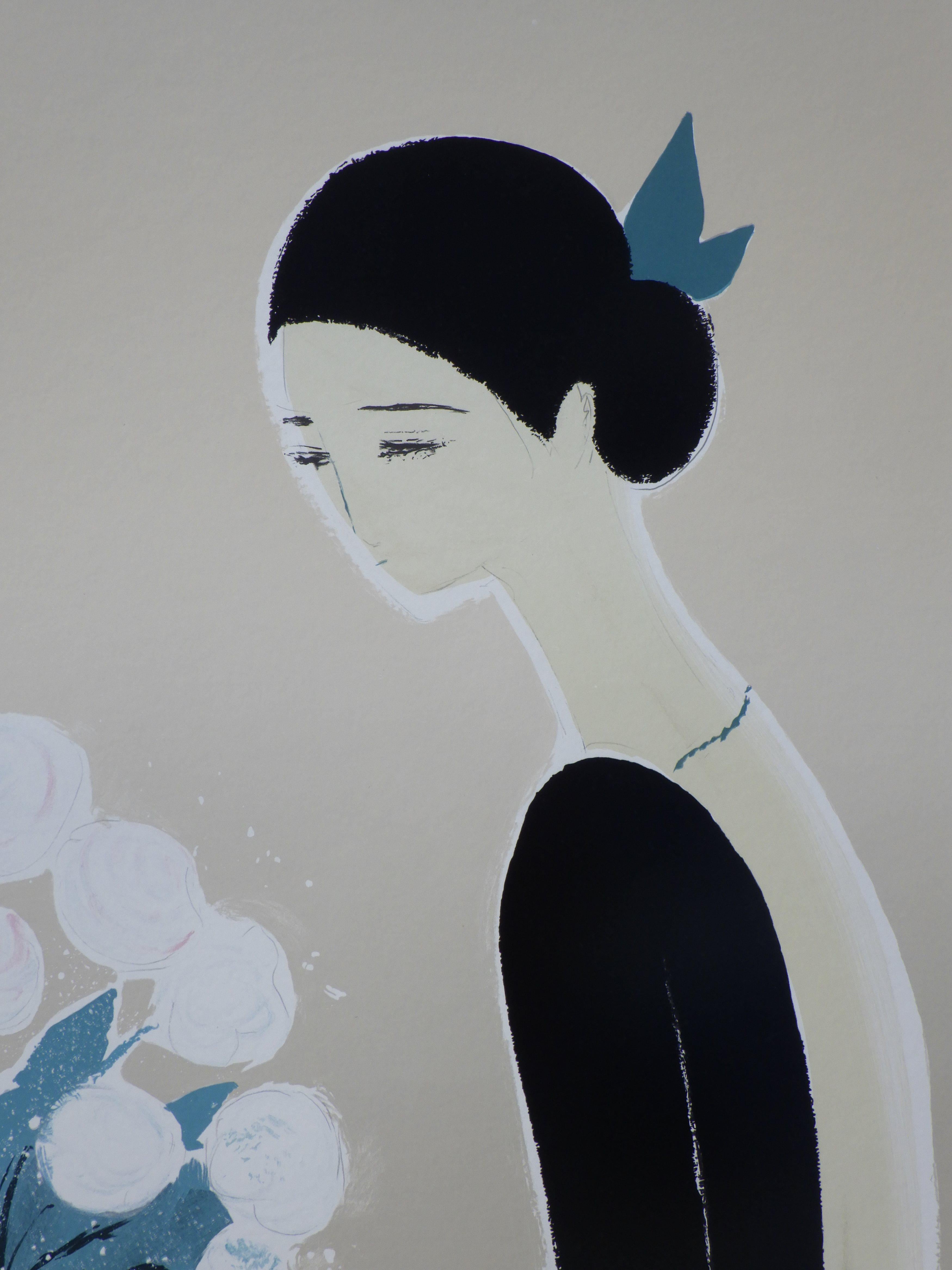 FLOWERS - The White Bouquet - Original Lithograph, HANDSIGNED & Ltd /600 For Sale 1