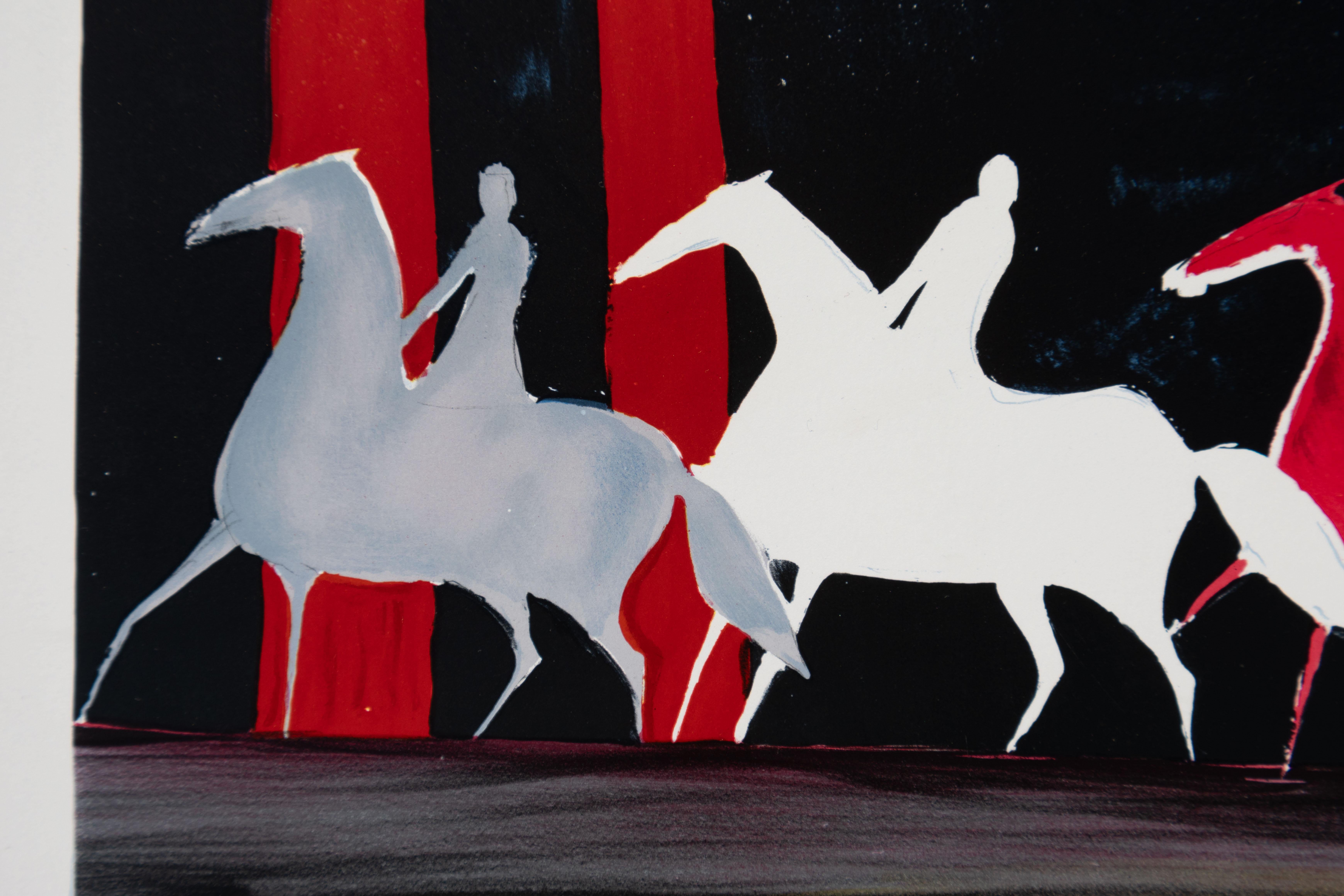Horses : Riders and Blood Forest - Original Lithograph, HANDSIGNED & Ltd /600 For Sale 3