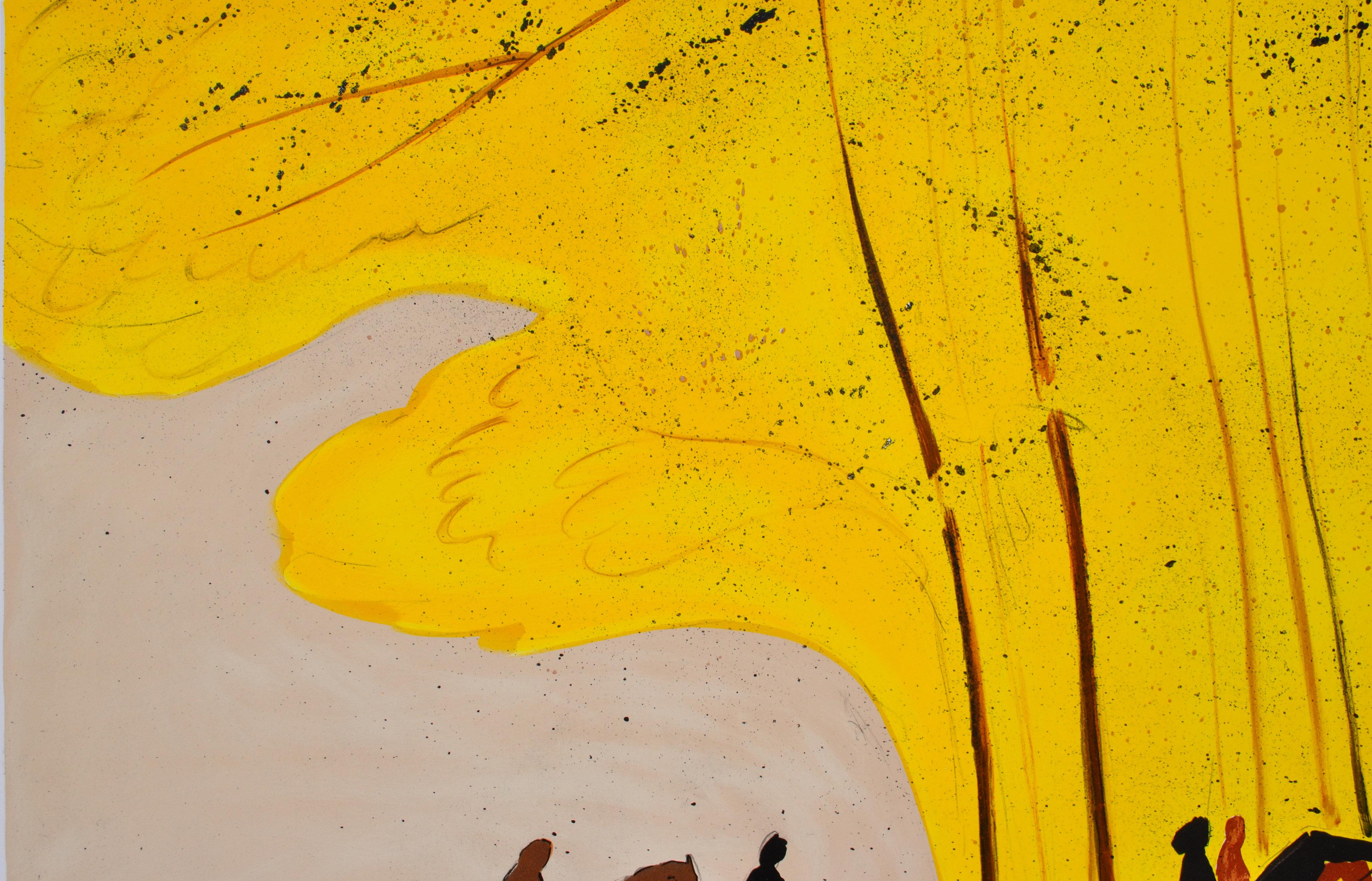 Caballos : Jinetes en otoño - Litografía original, FIRMADA A MANO & Ltd /600 en venta 2