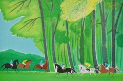 Horses : Riders in Summer - Original Lithograph, HANDSIGNED & Ltd /250