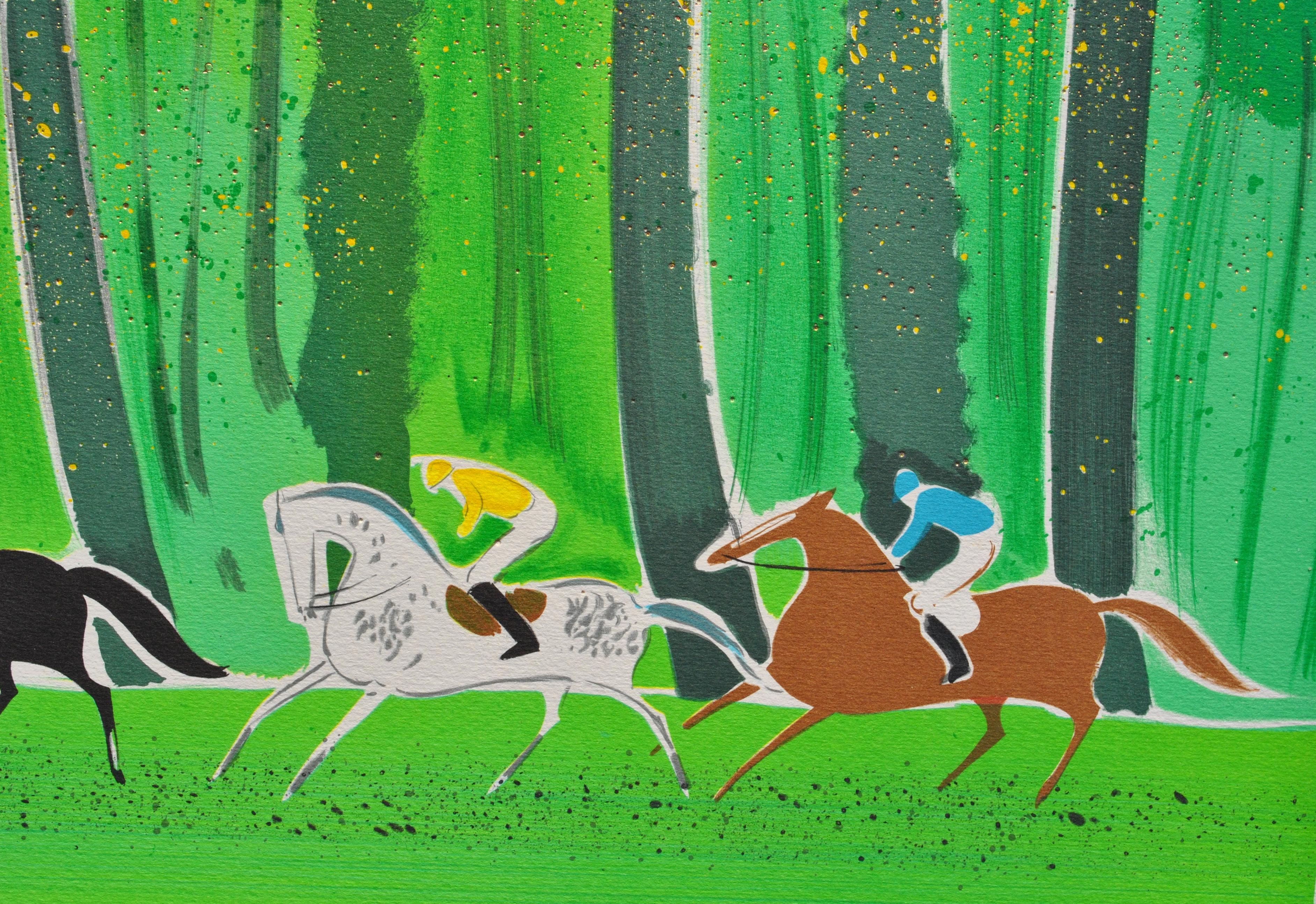 Serge LASSUS (1933-)
Horses : Riders in Summer, 1983

Original Lithograph
Handsigned in pencil
Numbered / 250 (the number you can see can be different)
On Vellum 56 x 76 cm (c. 22 x 30 in)

Excellent condition