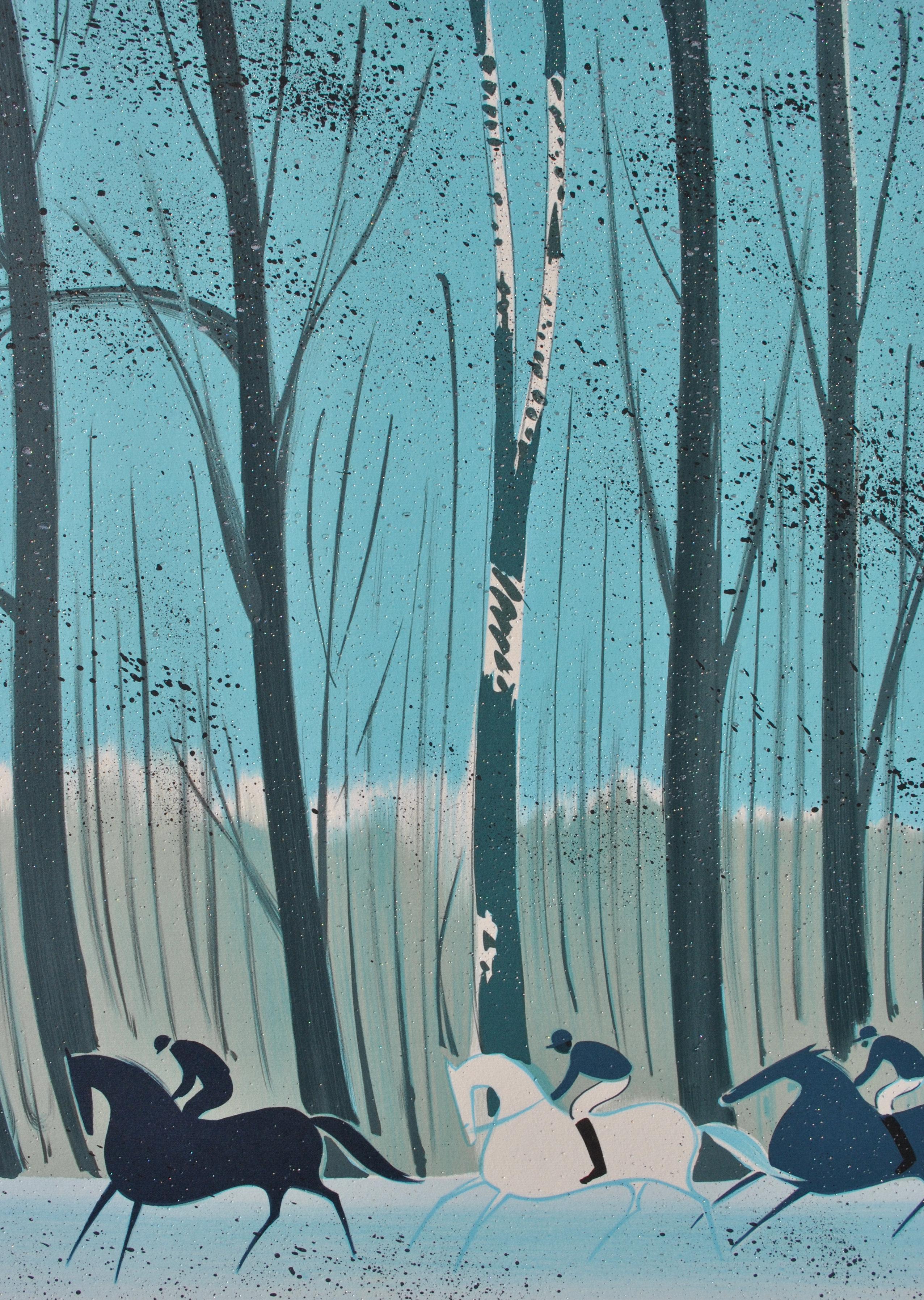 Horses : Riders in Winter - Original Lithograph, HANDSIGNED & Ltd /600 For Sale 5