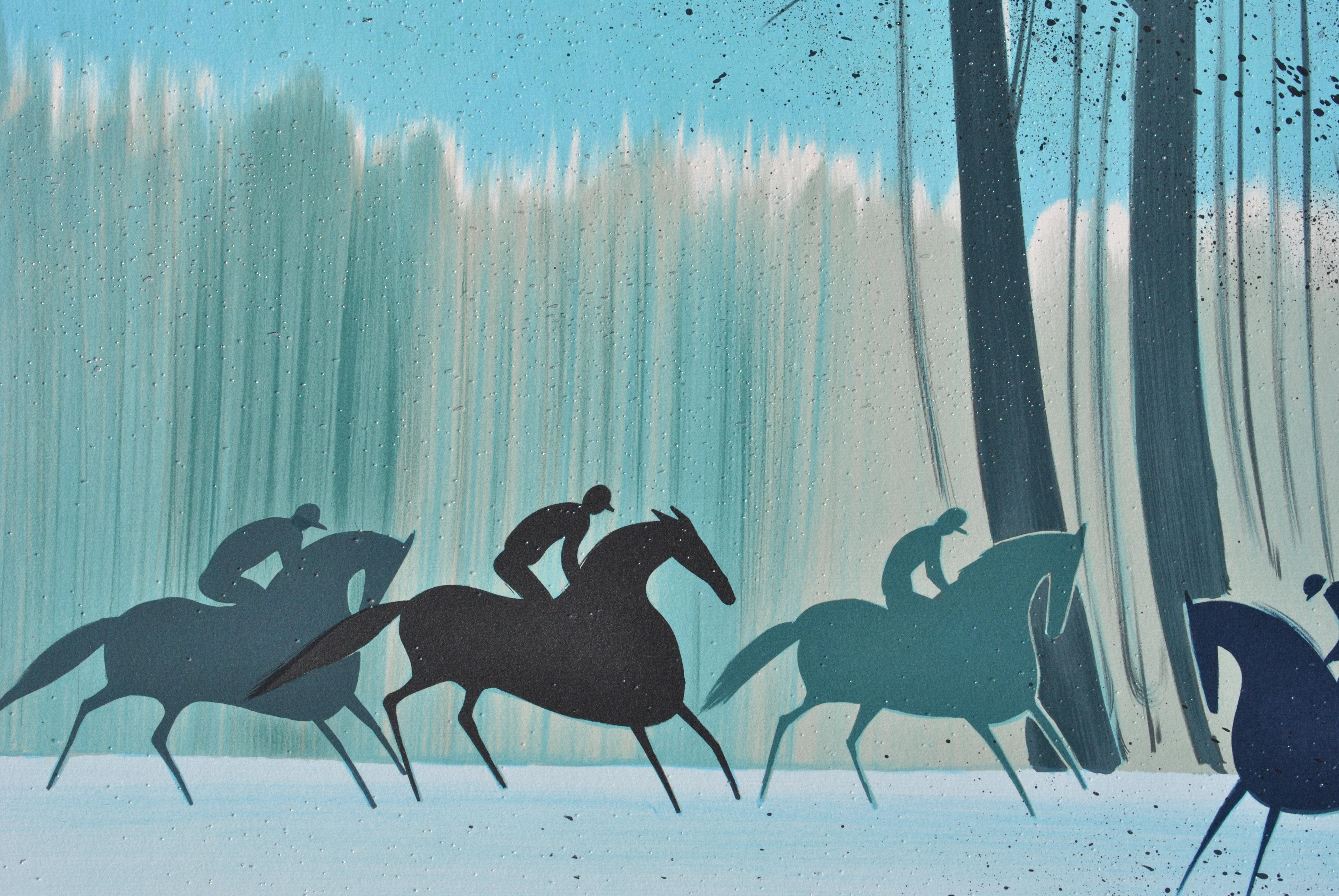 Horses : Riders in Winter - Original Lithograph, HANDSIGNED & Ltd /600 For Sale 1